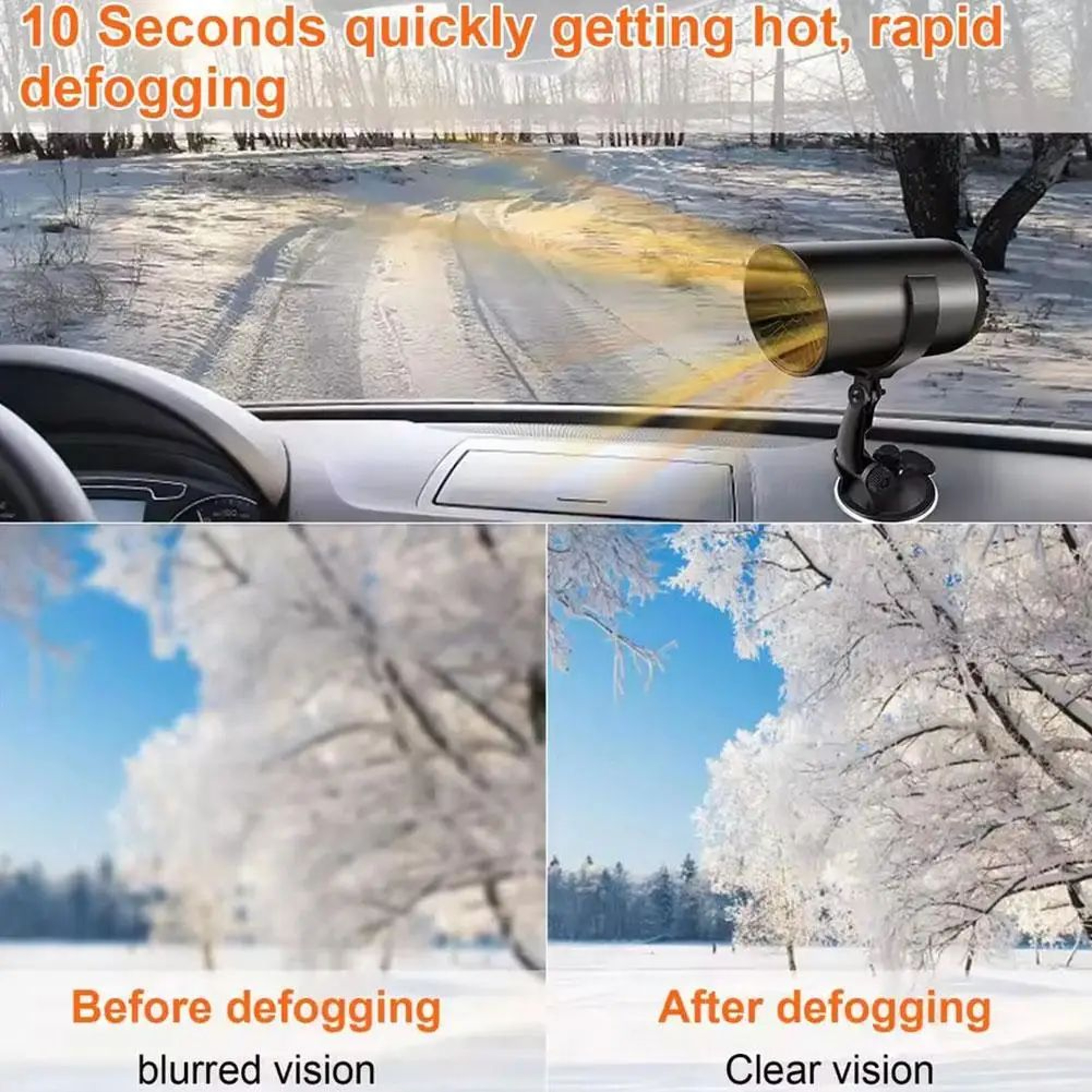 12V Car Heater Defogger Demister Fan 2