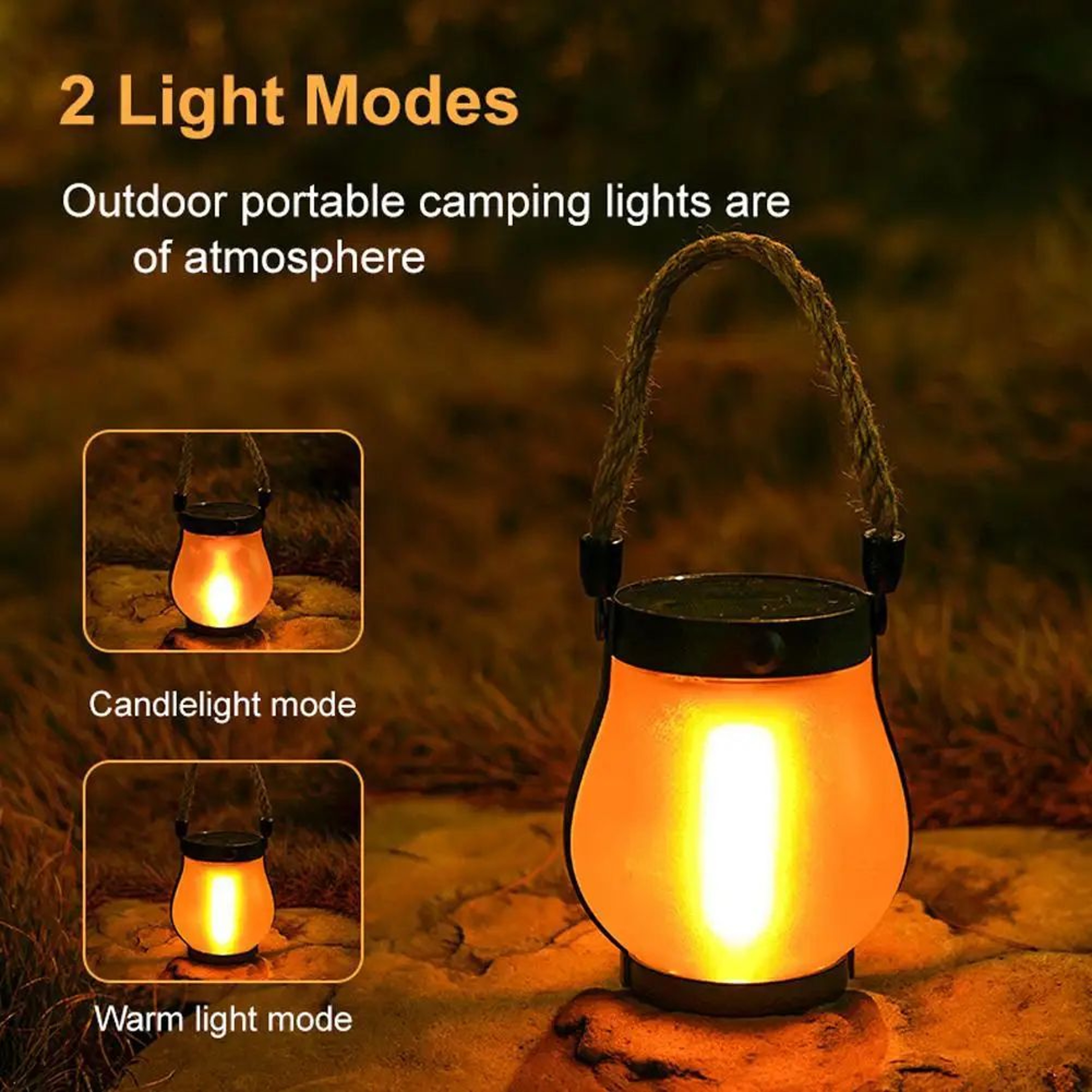 Solar Flame Outdoor Hanging Camping Lamp 2