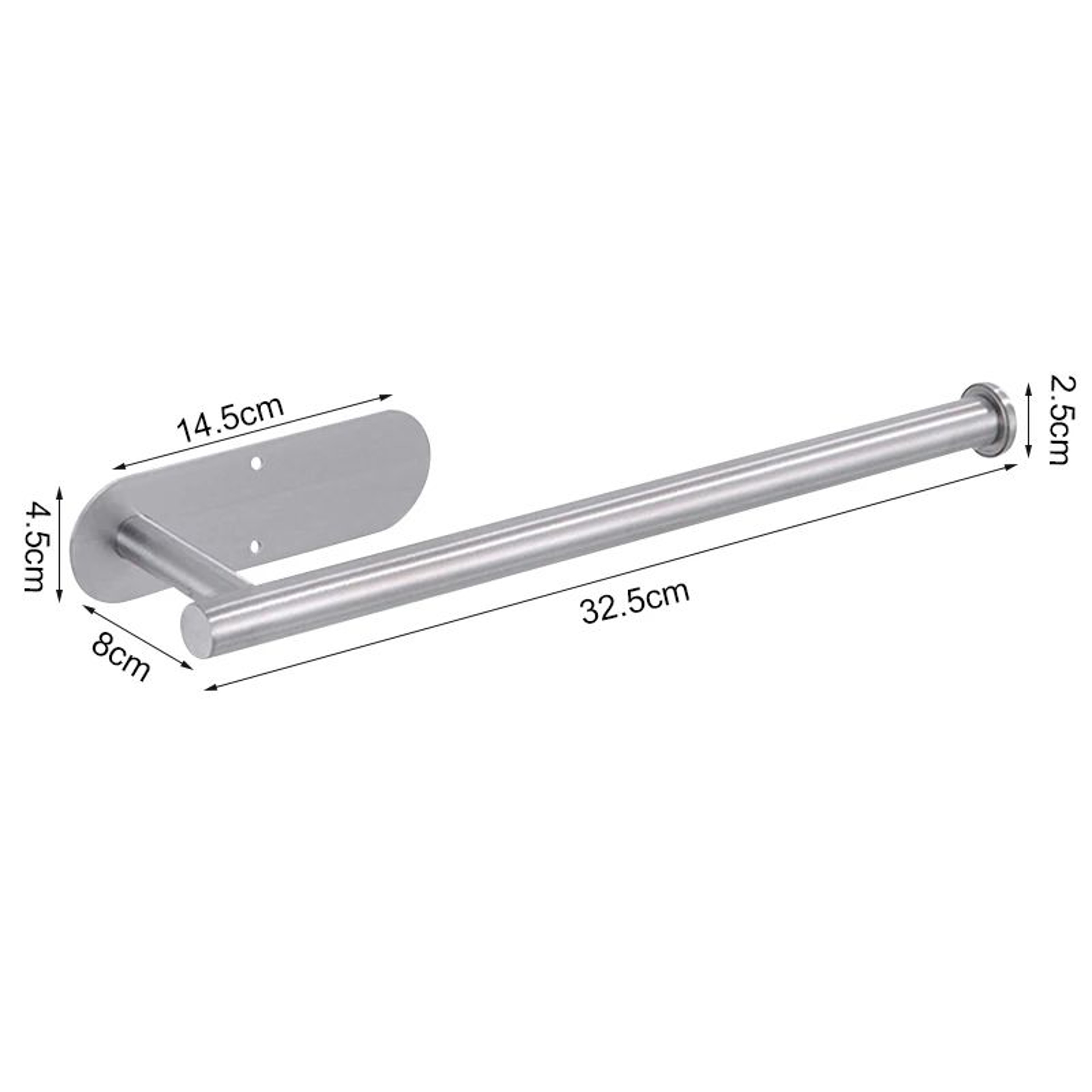 Stainless Steel Adhesive Toilet Paper Holder 6