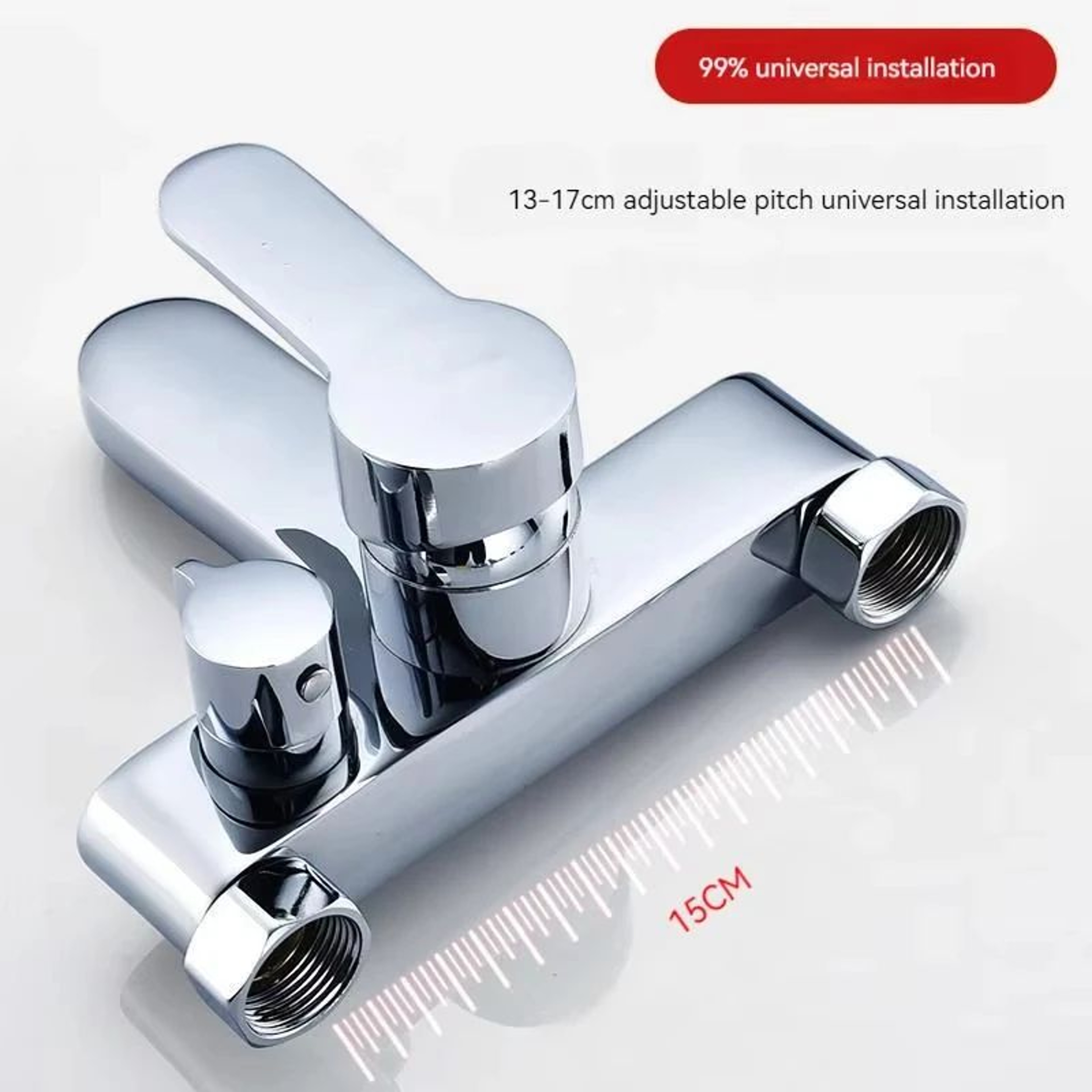 Gray Bathroom Shower Mixer Faucet Set 4