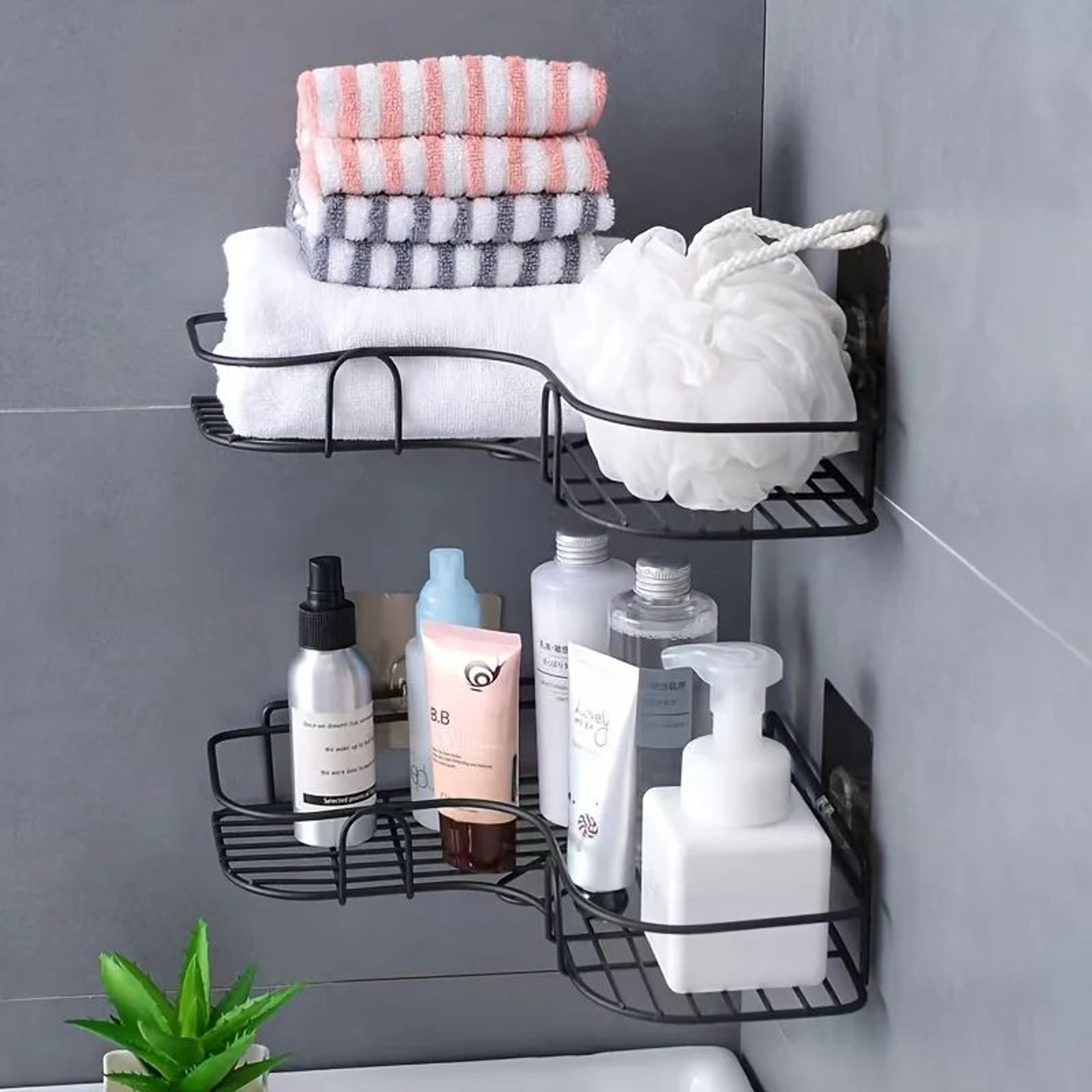 Stainless Steel Corner Shower Storage Rack 4