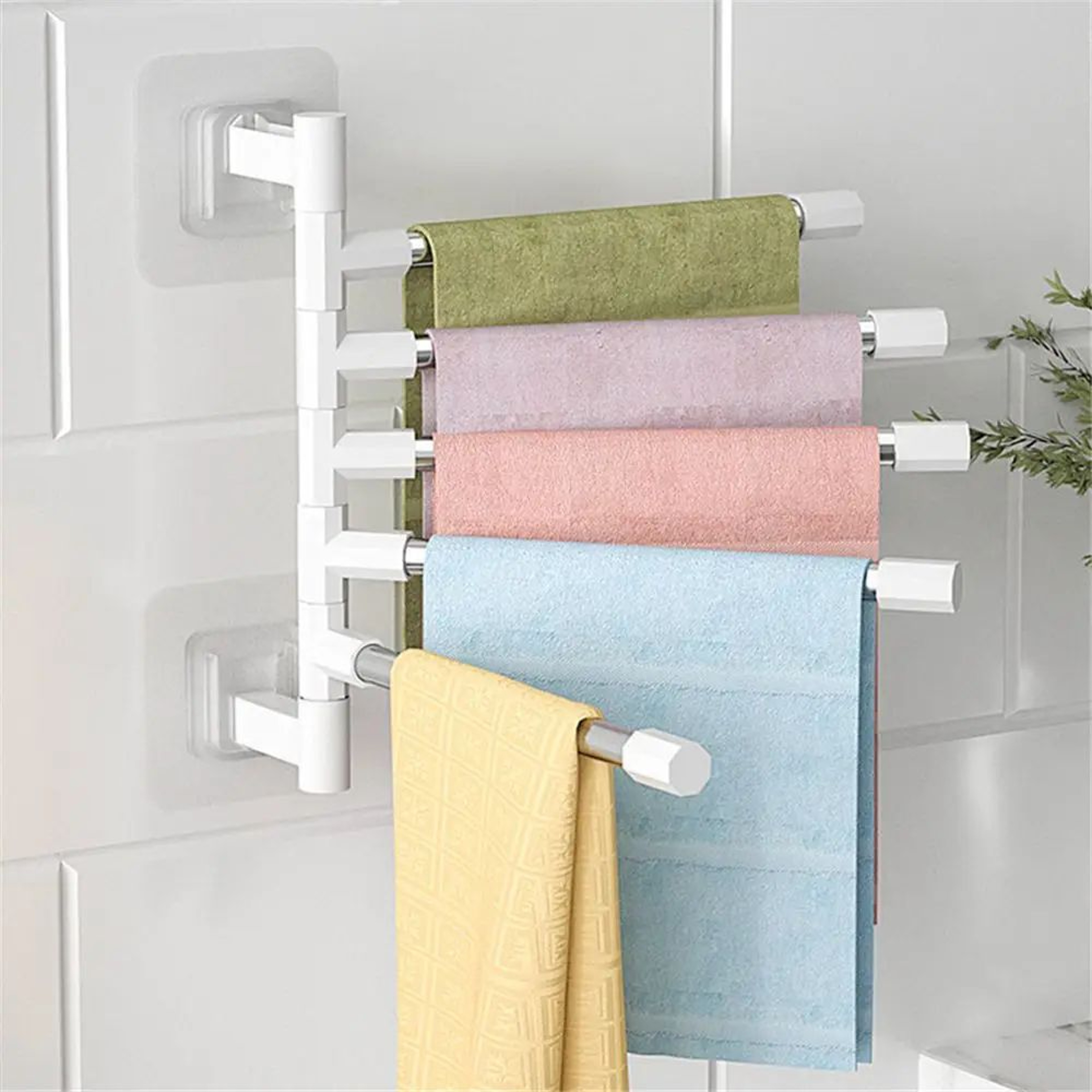 Aluminum Swing Arm Wall Mounted Towel Rack 0