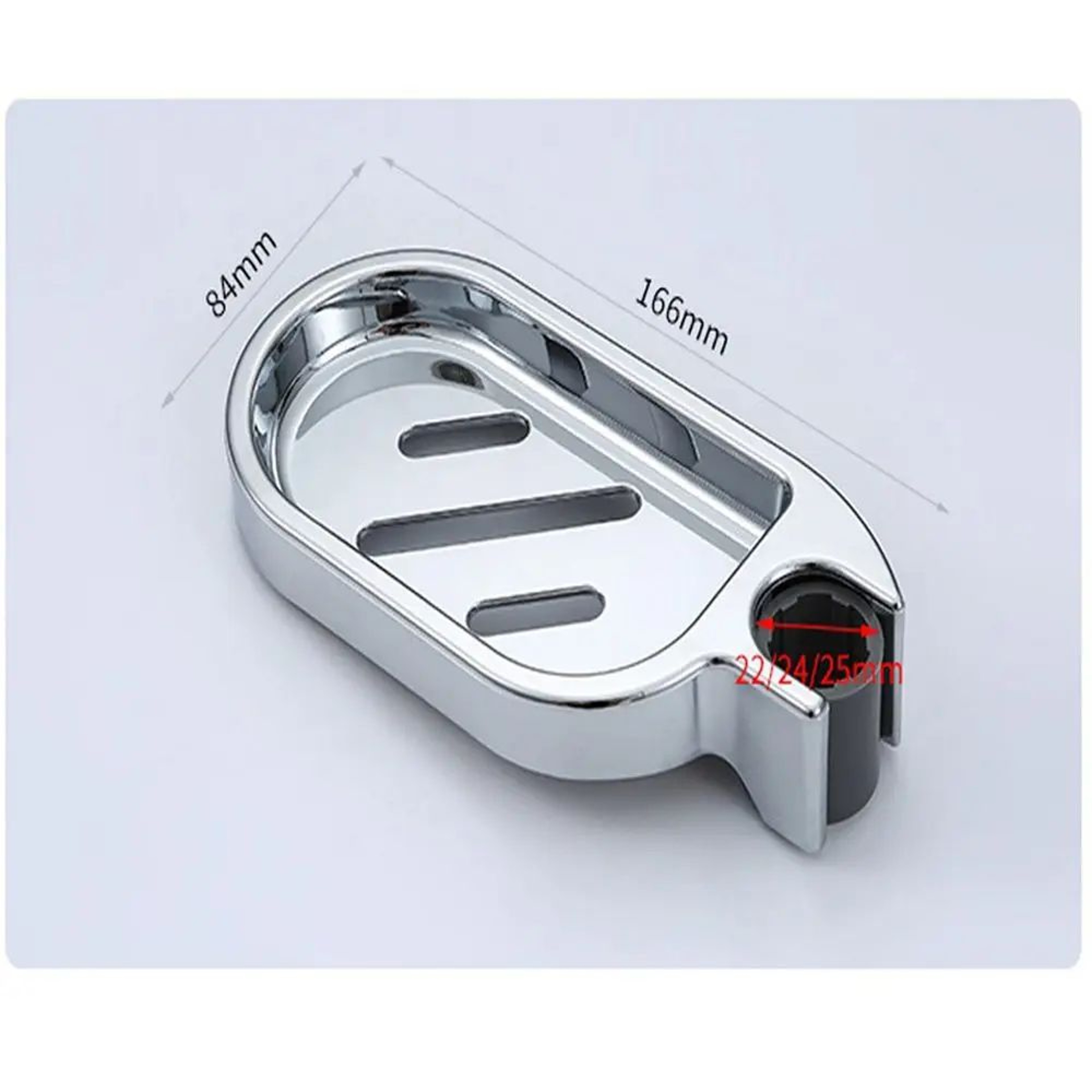 Adjustable Shower Rail Soap Dish Holder 4