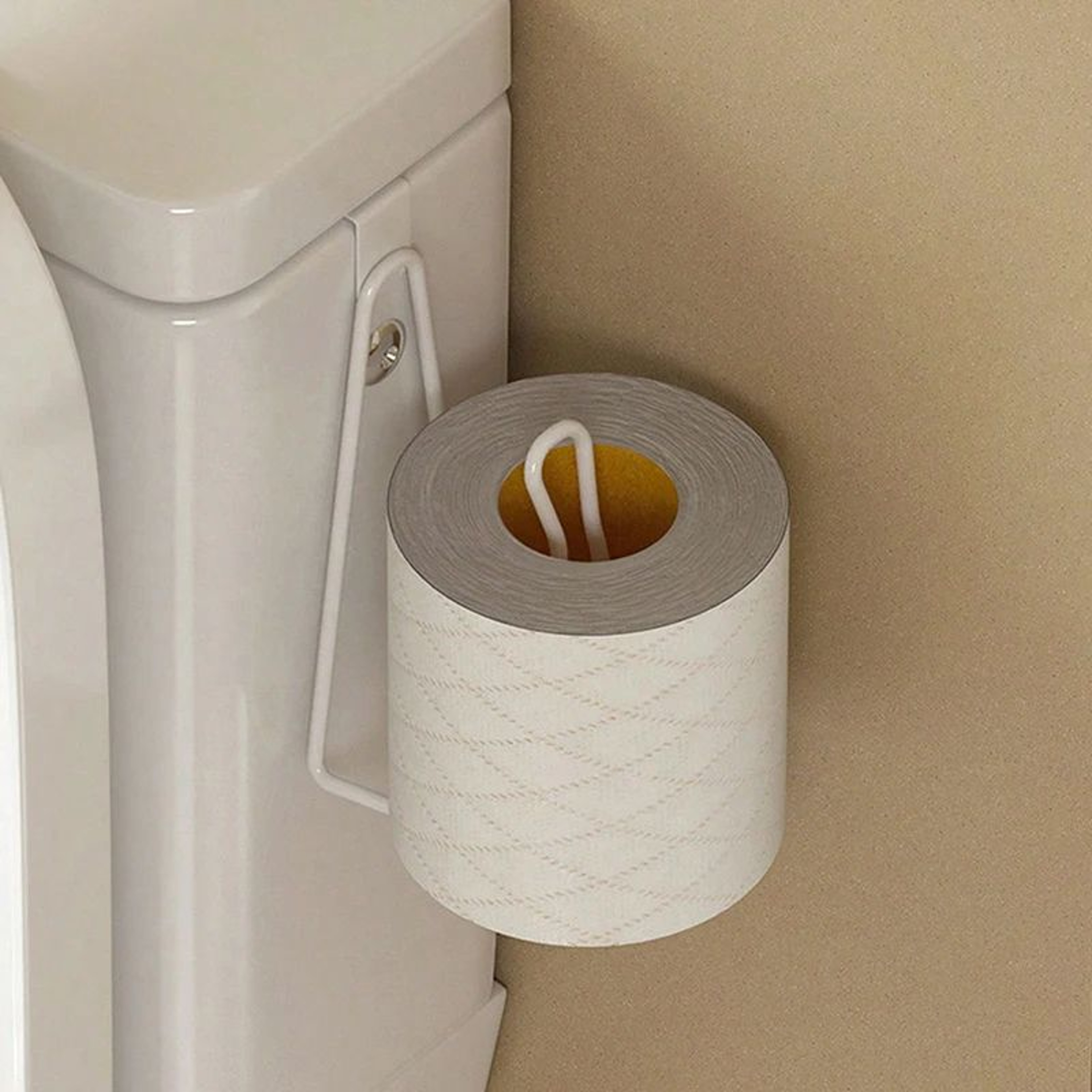 Stainless Steel No Drill Toilet Paper Holder 1