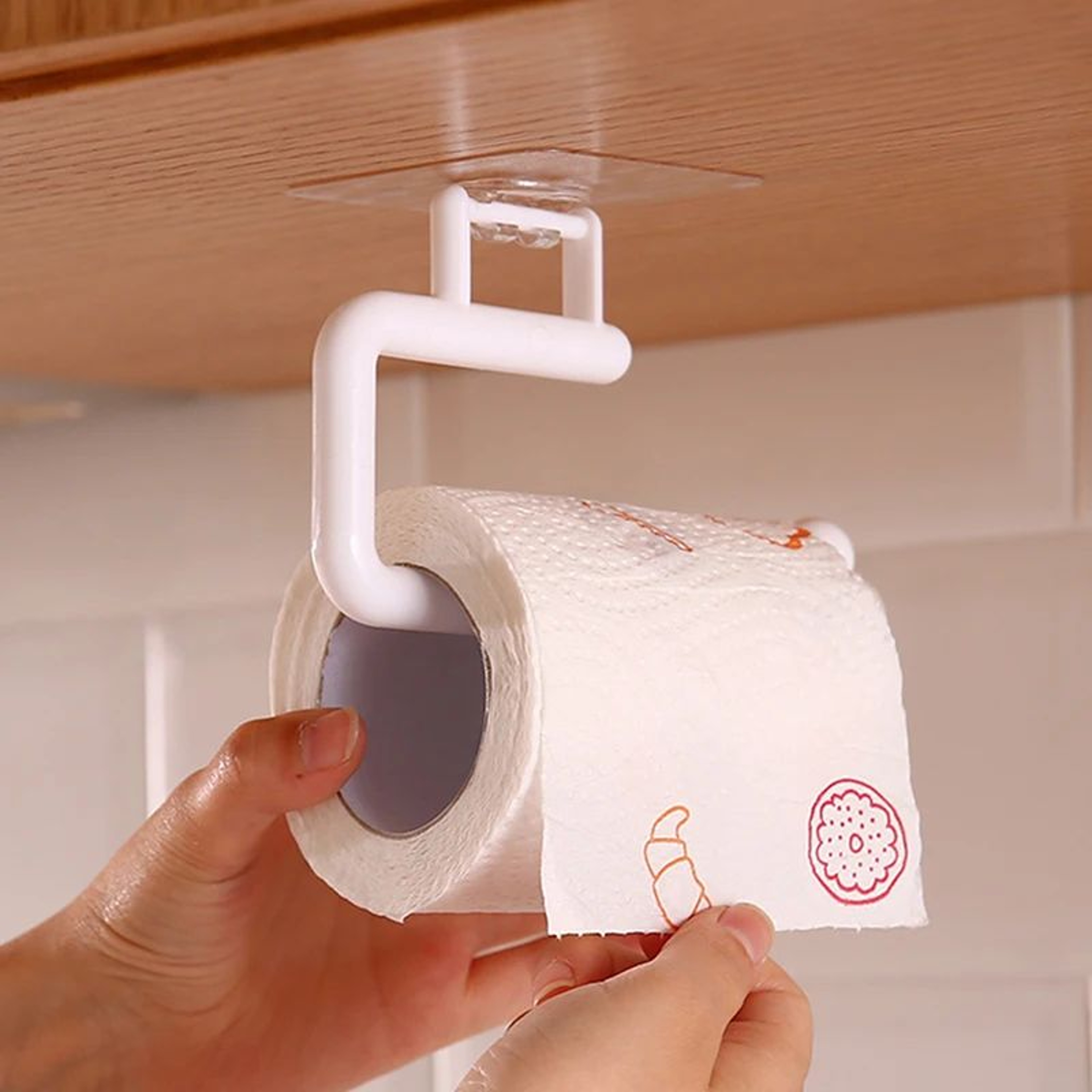 Under Cabinet Paper Towel Holder Tissue Hanger 4