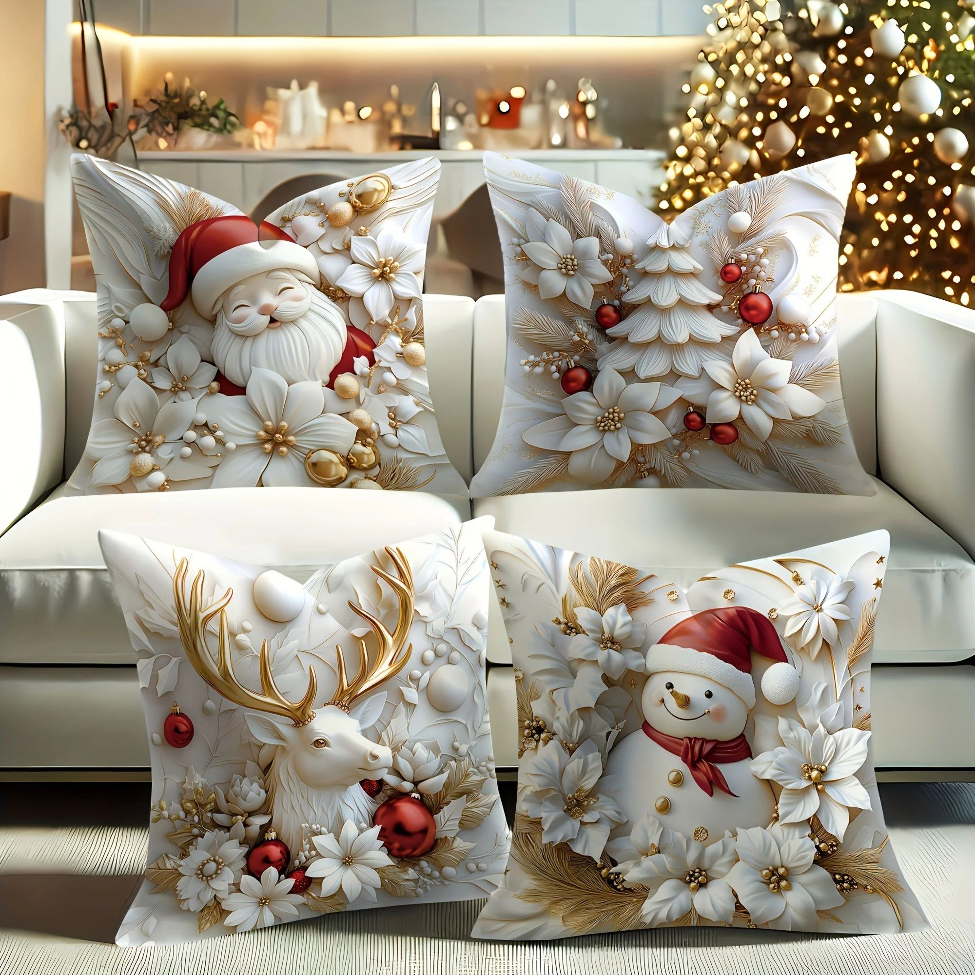 Christmas Velvet Pillow Cover Set 0