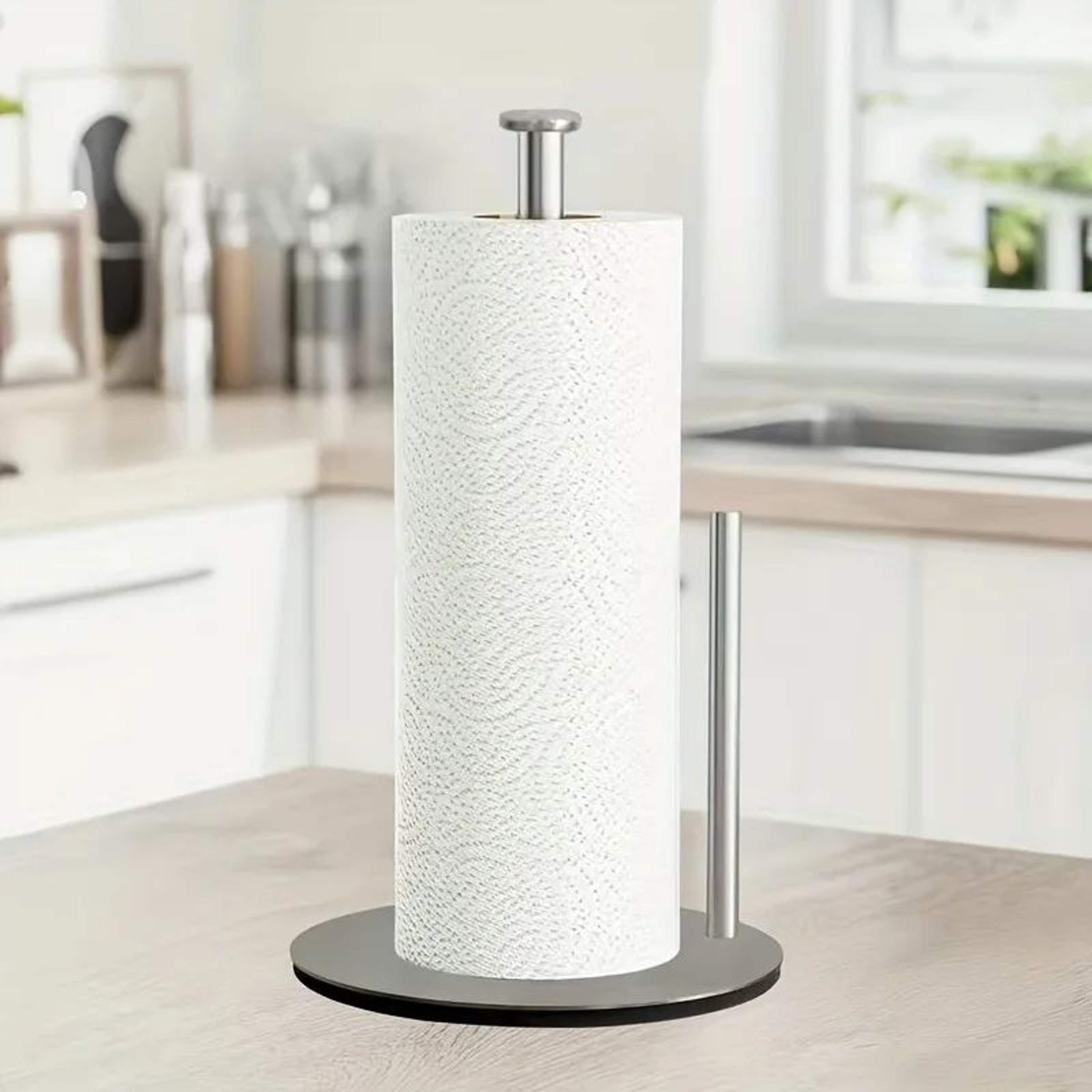 Stainless Steel Countertop Paper Towel Holder 6