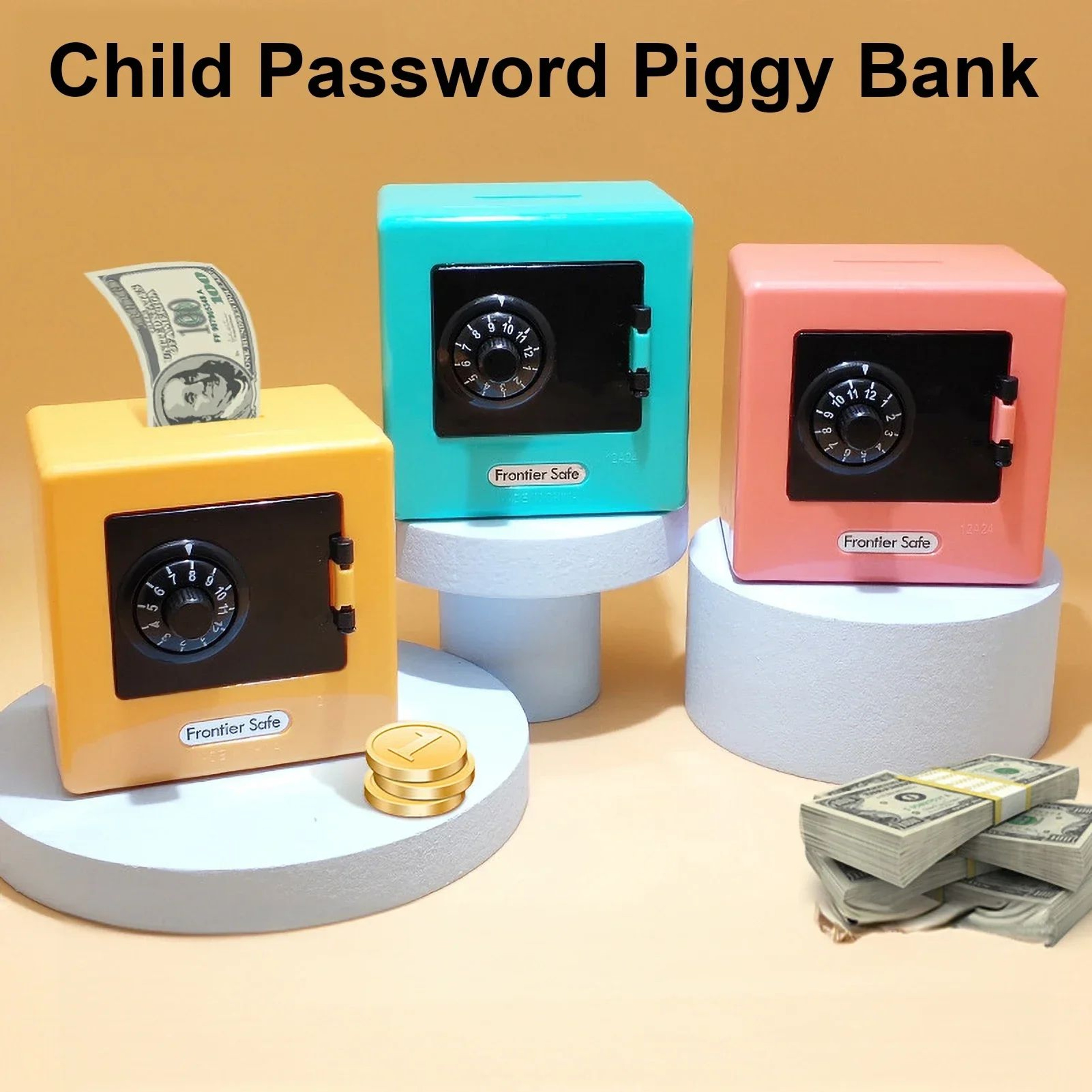 Mini ATM Password Money Saving Bank 0