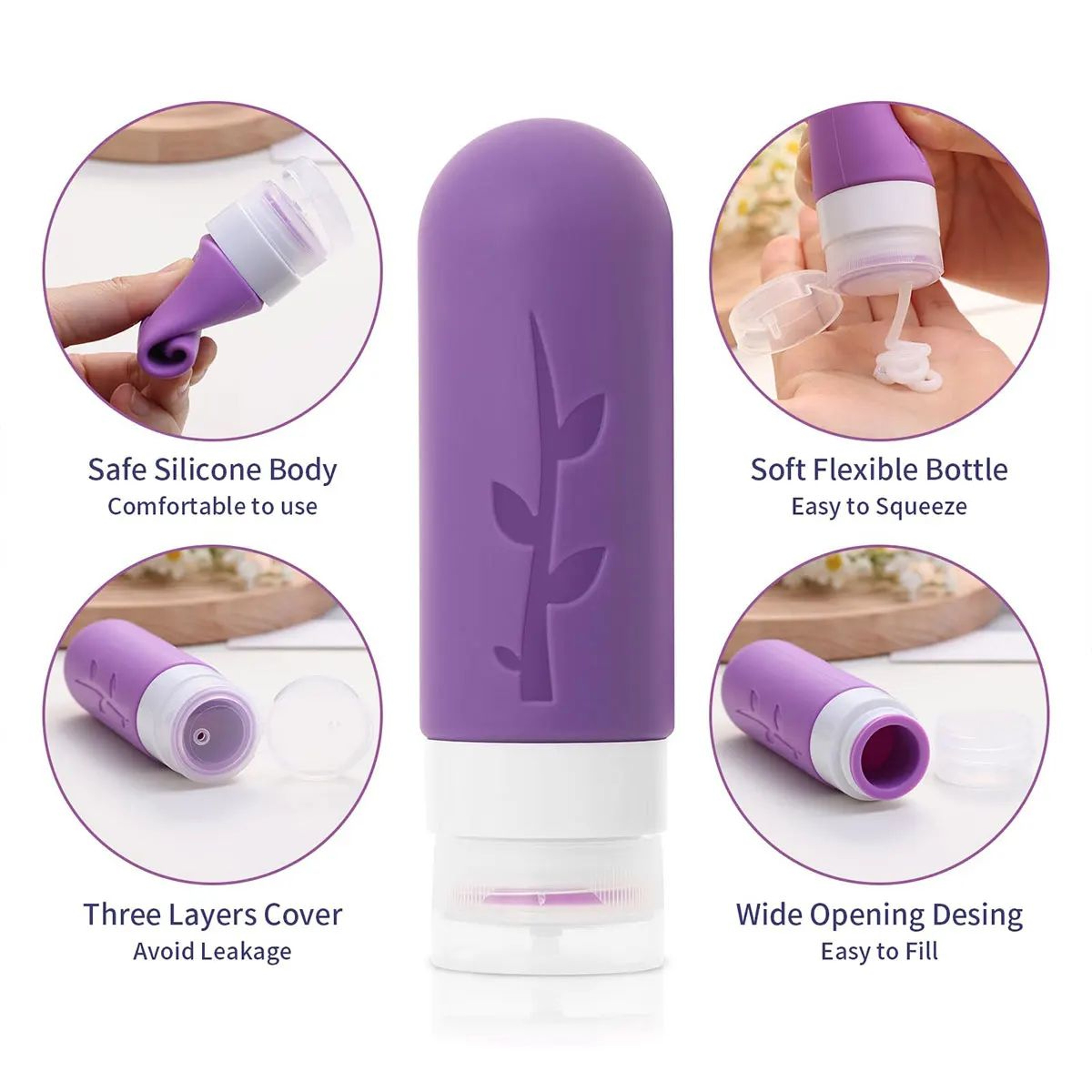 Leakproof Silicone Travel Bottle Set 9