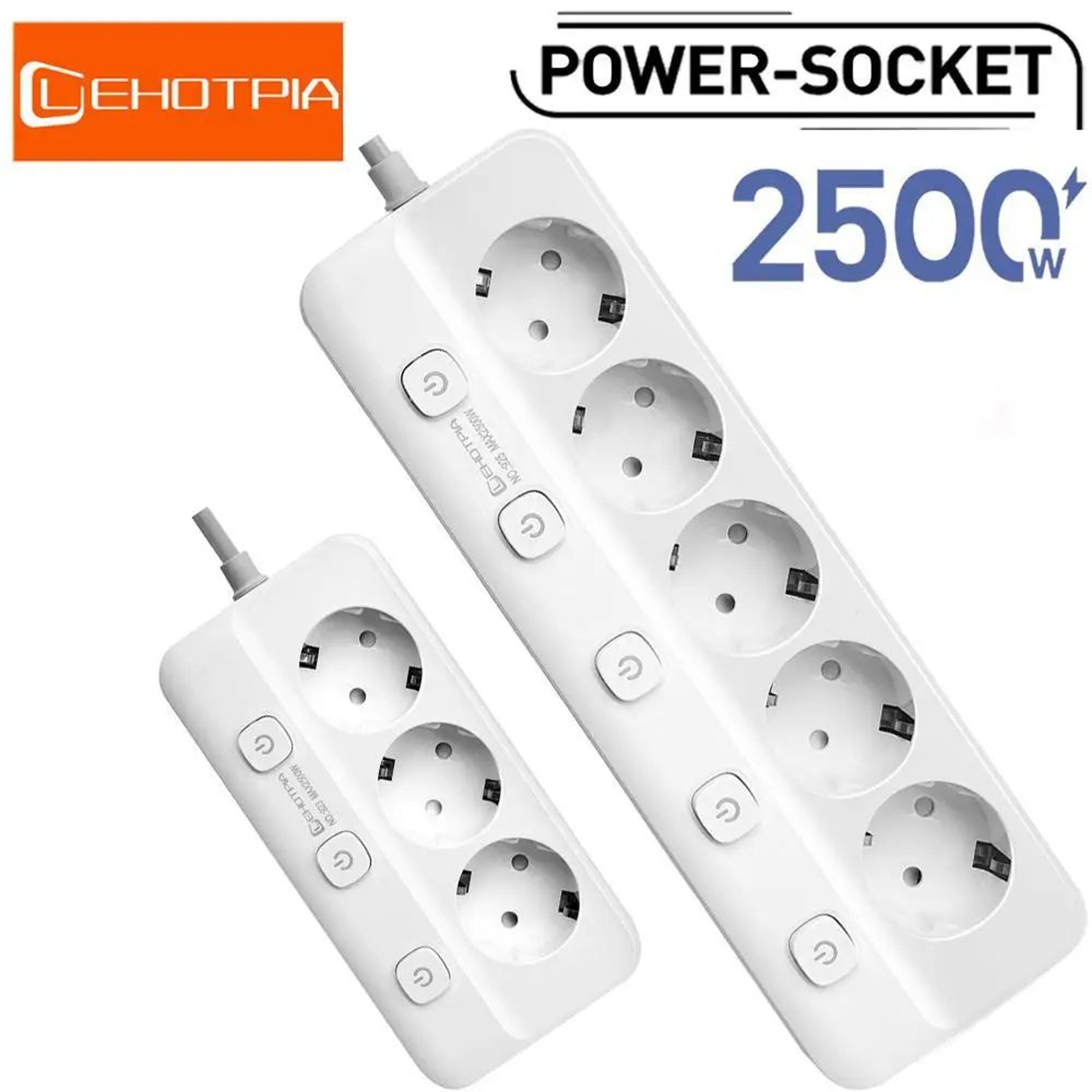 EU Power Strip With Individual Switches 0