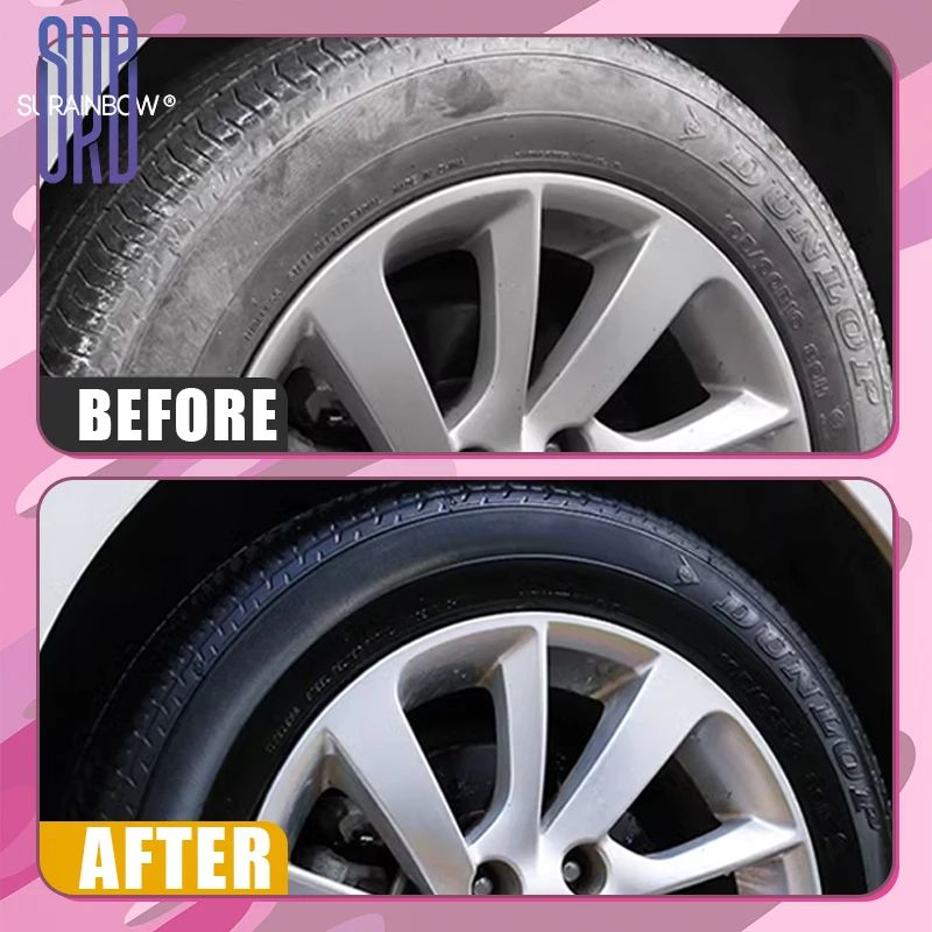 Black Wet Look Tire Shine Spray 5