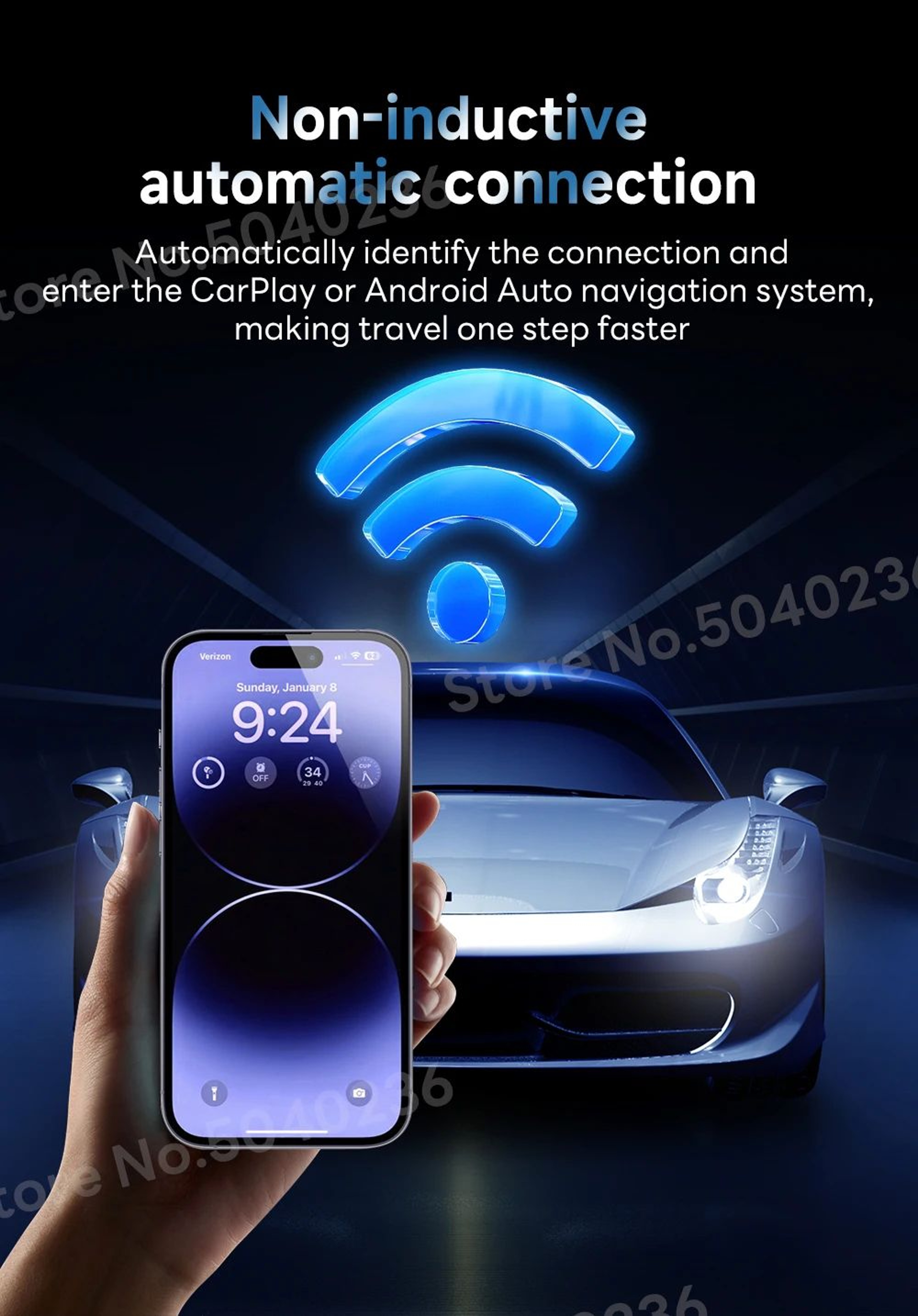 CarlinKit 50 Wireless CarPlay Android Auto Adapter 8