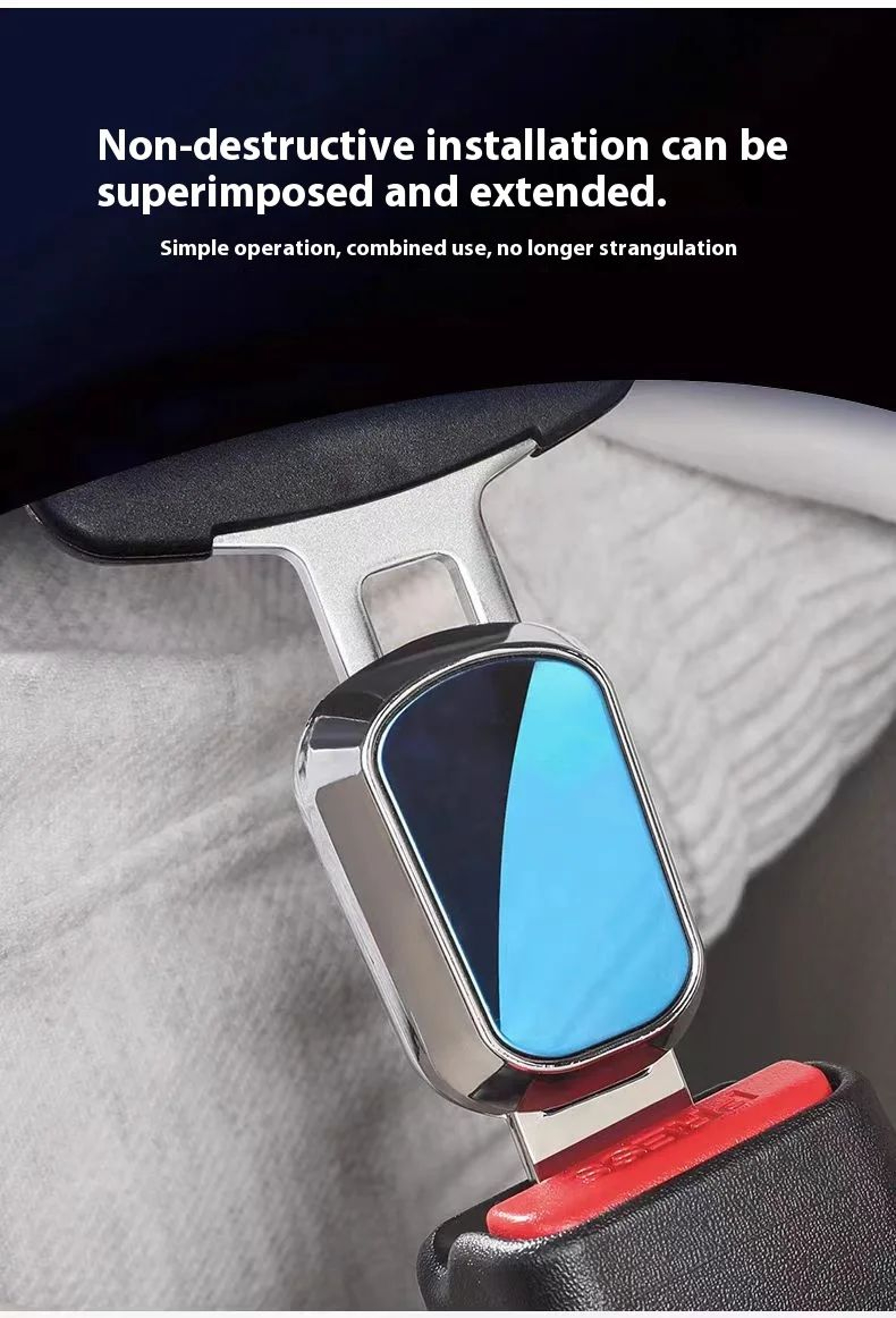 One Button Car Seat Belt Buckle Extender 10