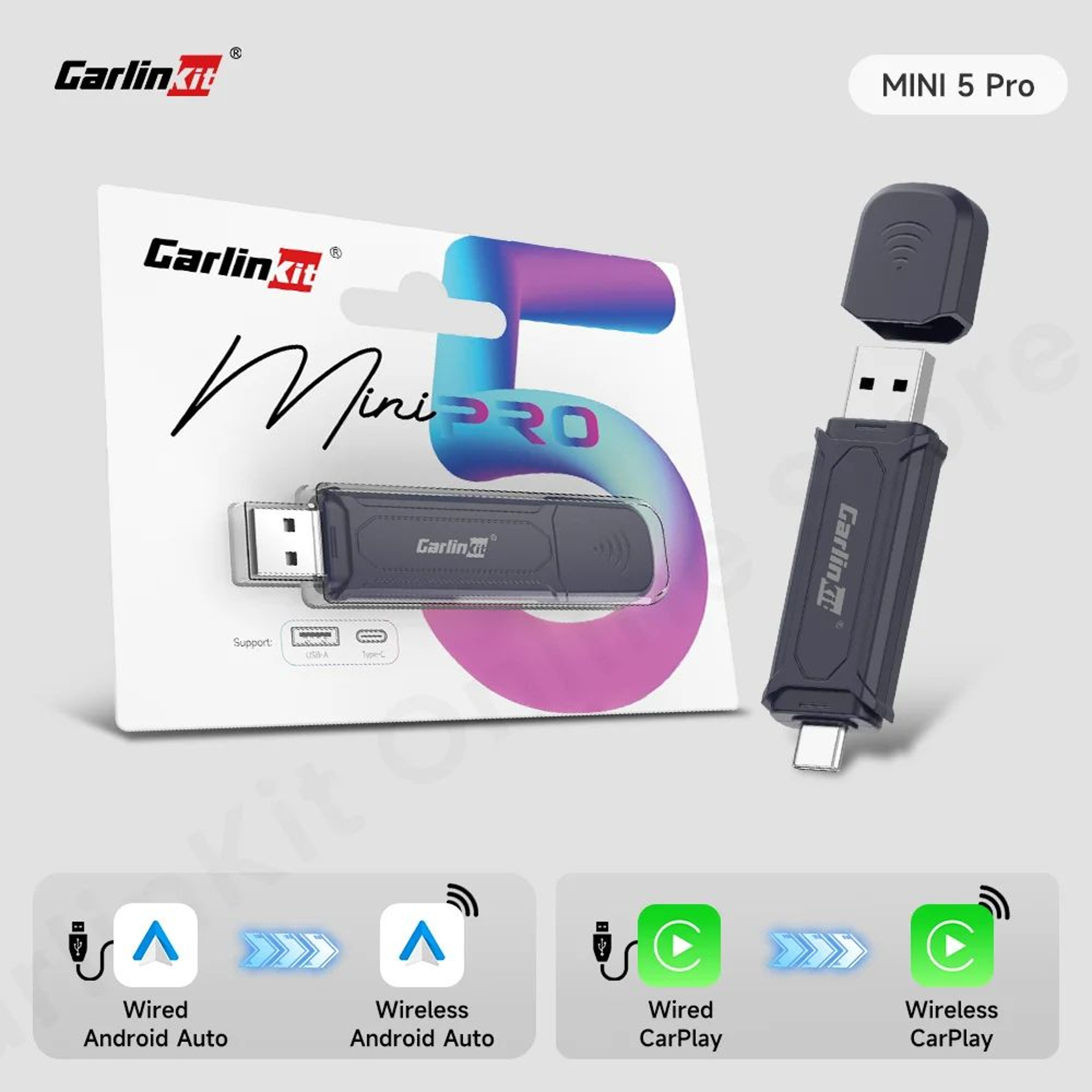 Carlin Kit 50 Wireless CarPlay Android Auto Adapter 15