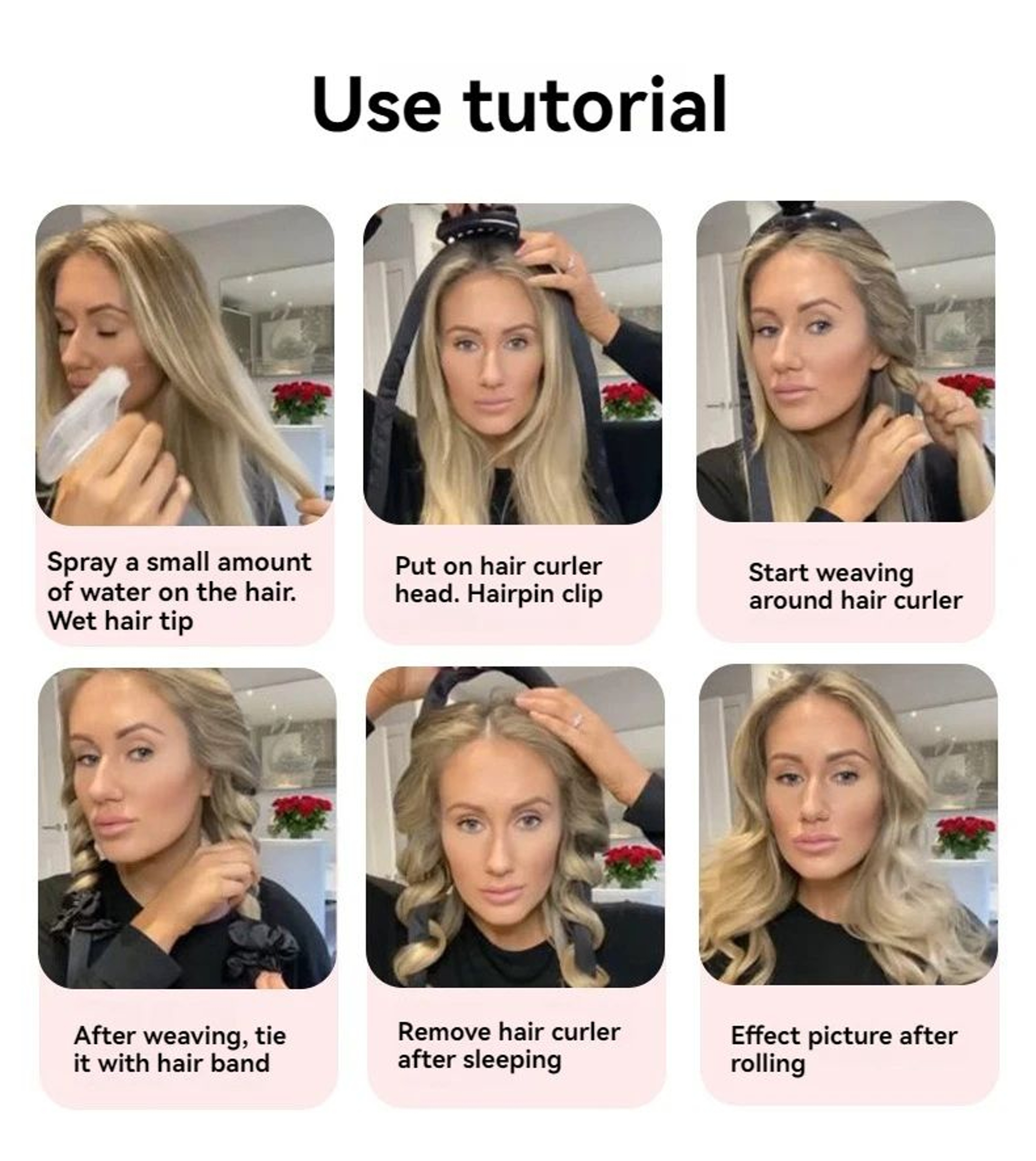 Heatless Curling Headband Hair Curler 7