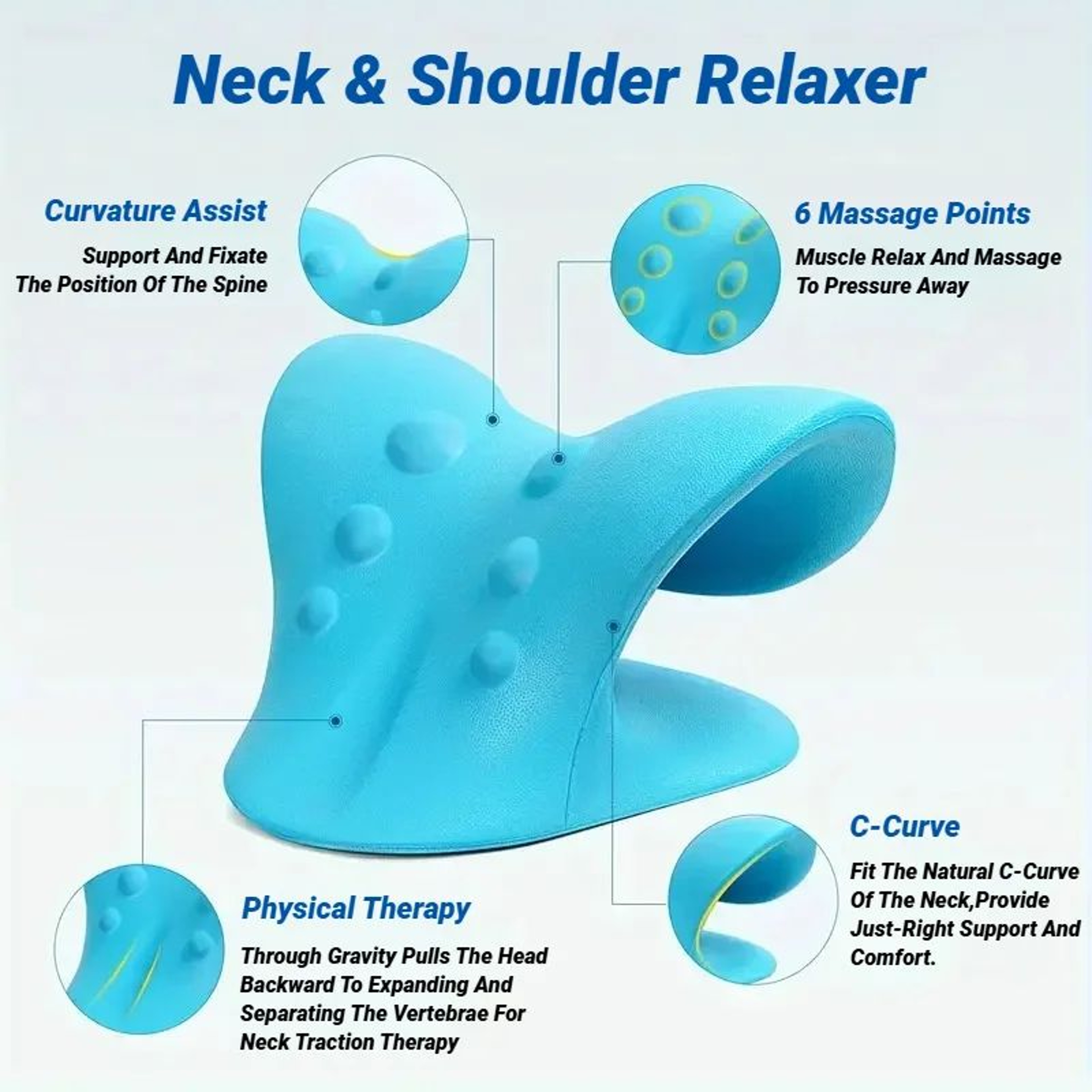Cervical Neck And Shoulder Stretcher Pillow 9