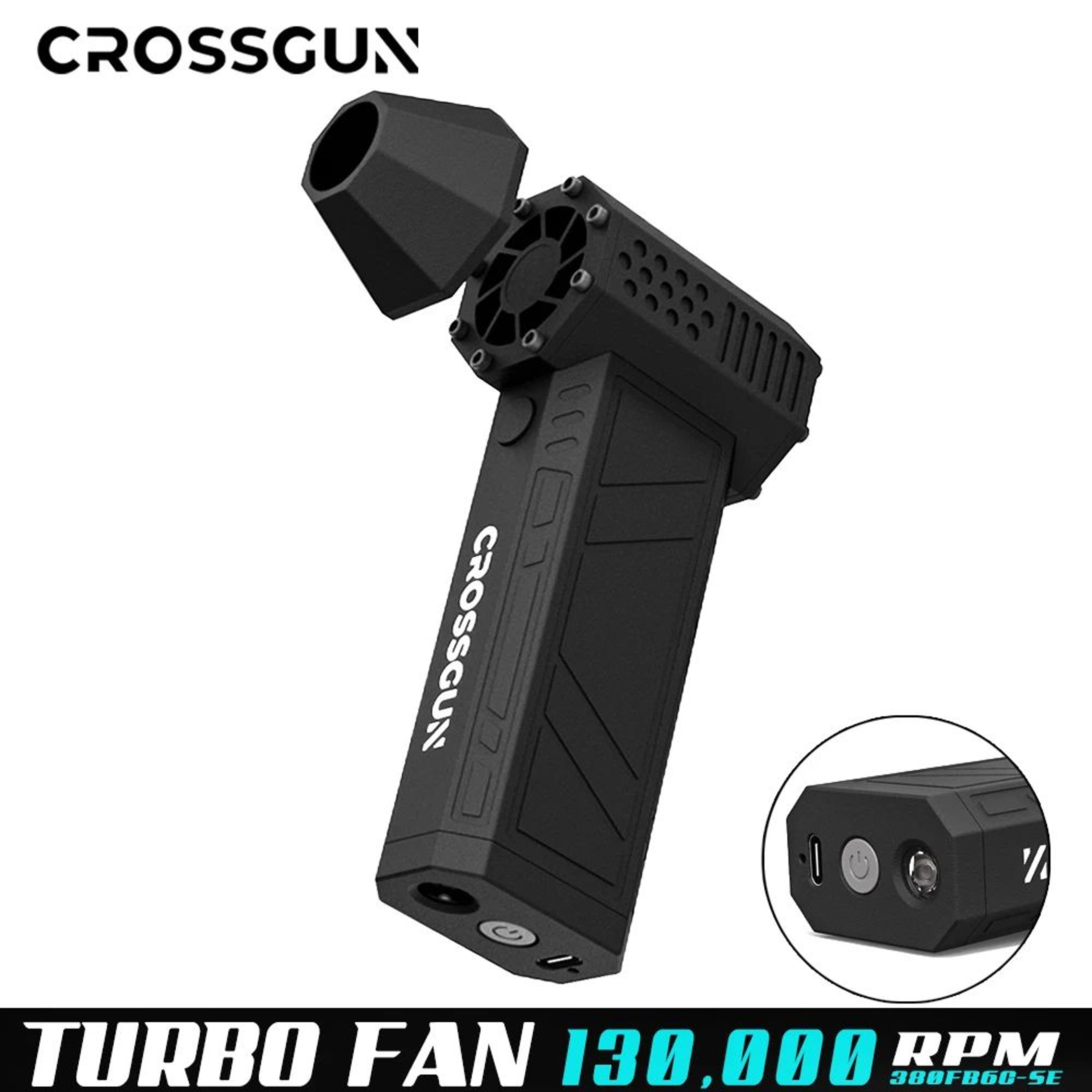 Portable Turbo Jet Fan With LED Light 0