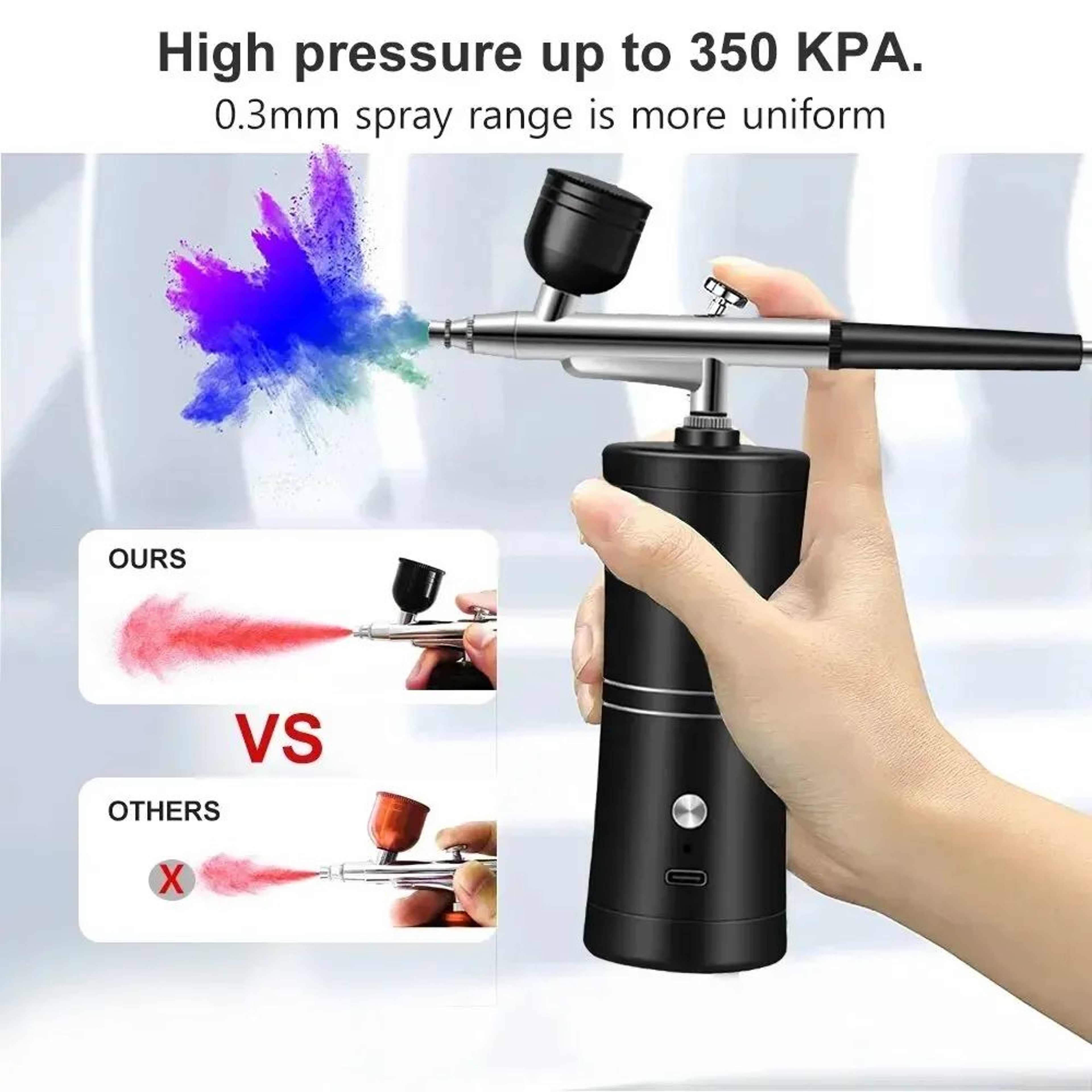 Portable Airbrush Nail Art Compressor Kit 3