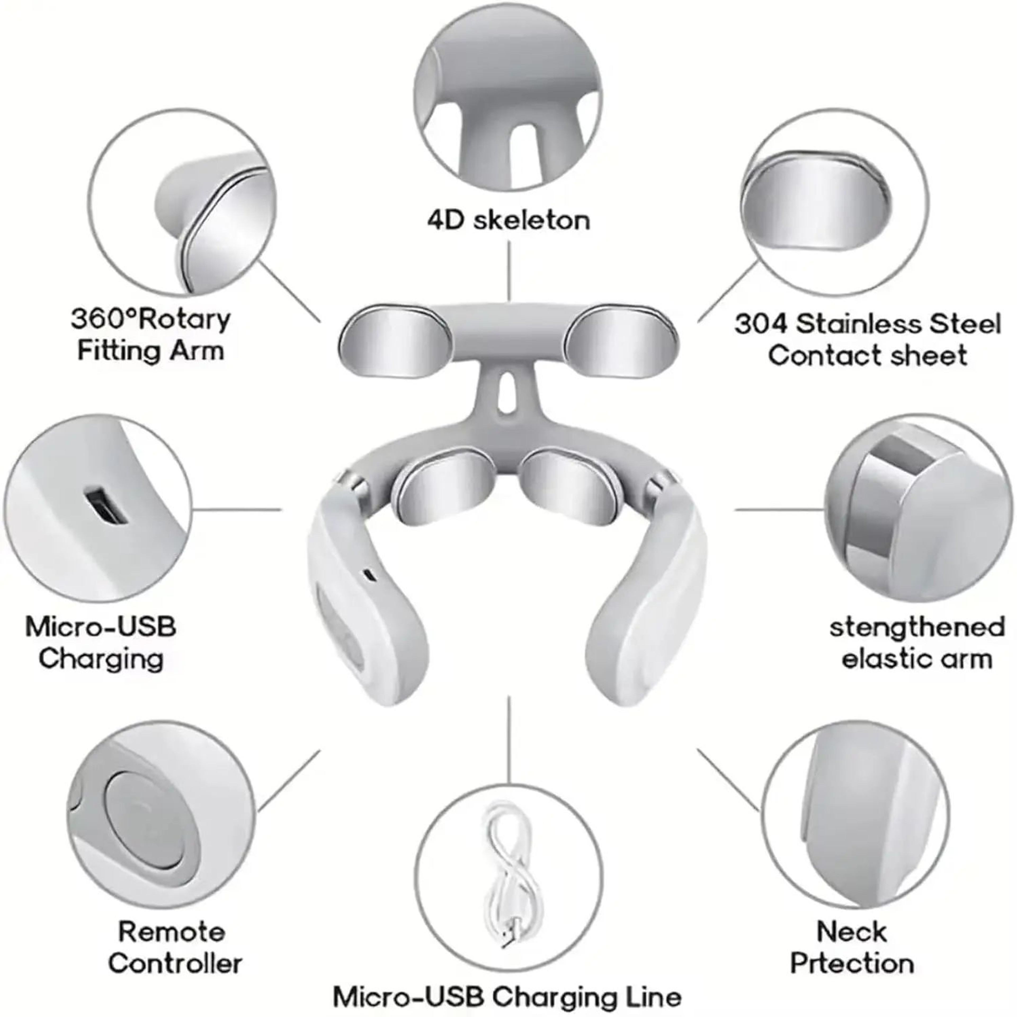 Smart U Shaped EMS Neck And Shoulder Massager 4