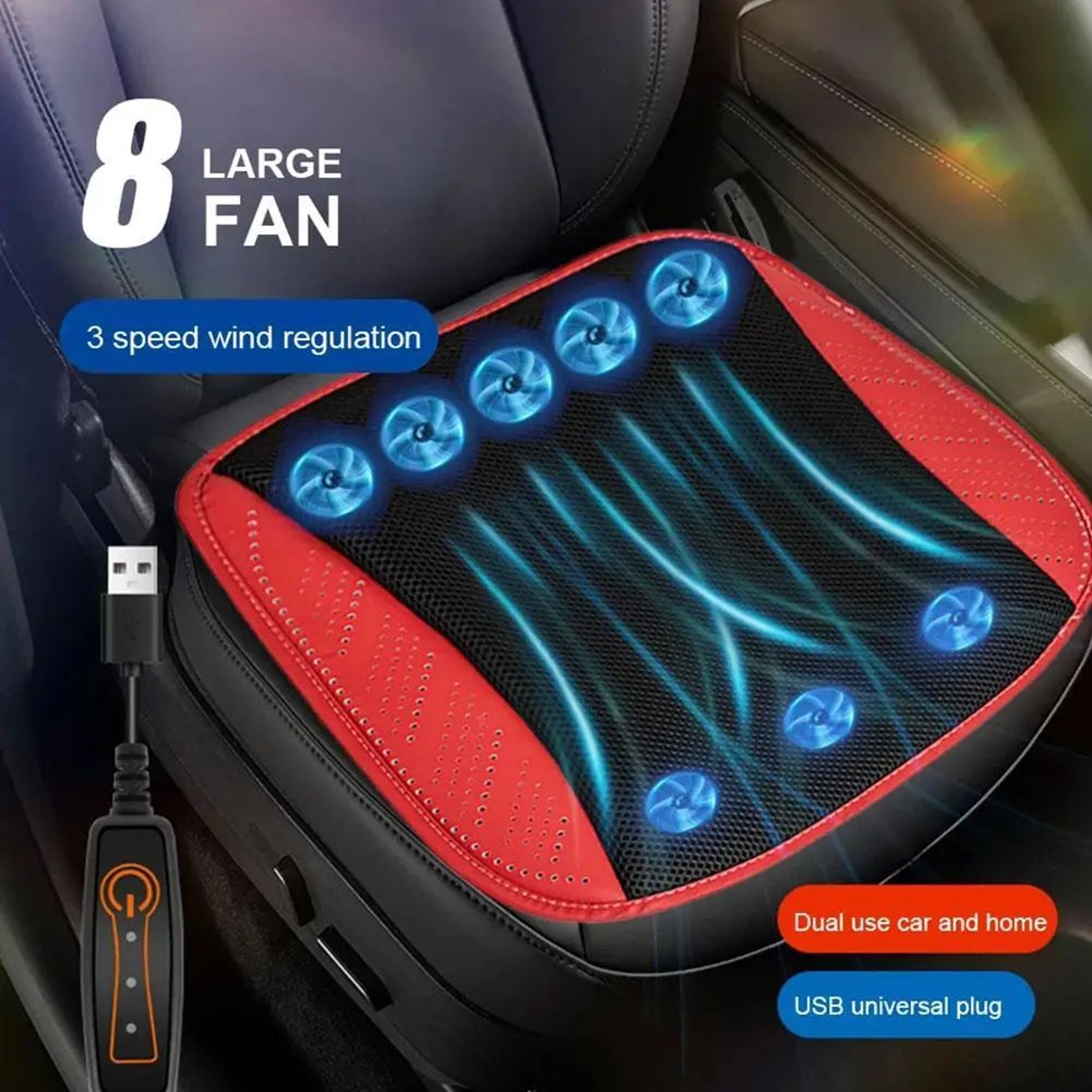 Universal Car Cooling Seat Cushion With Fans 3