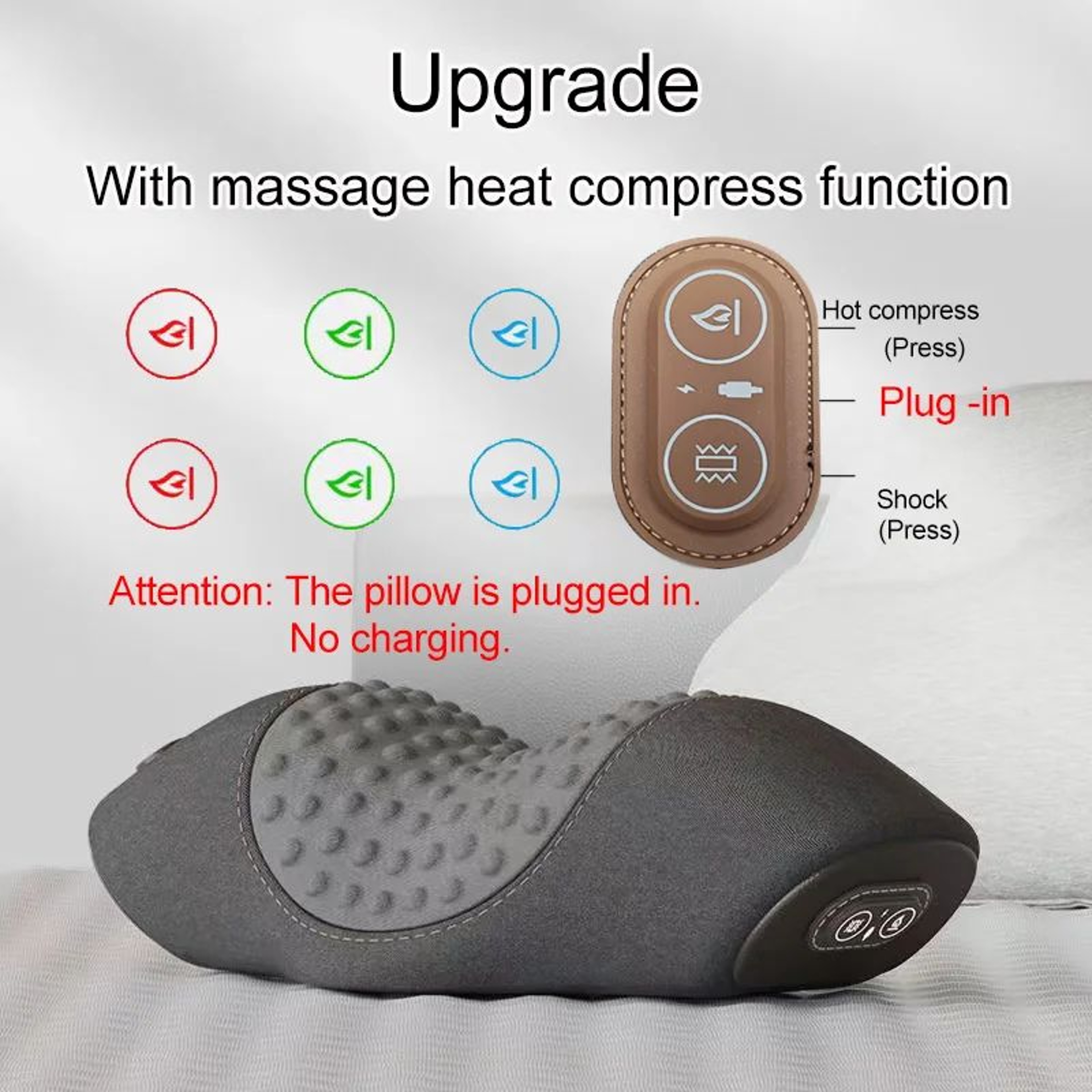 Electric Heated Waist Massage Support Pillow 7