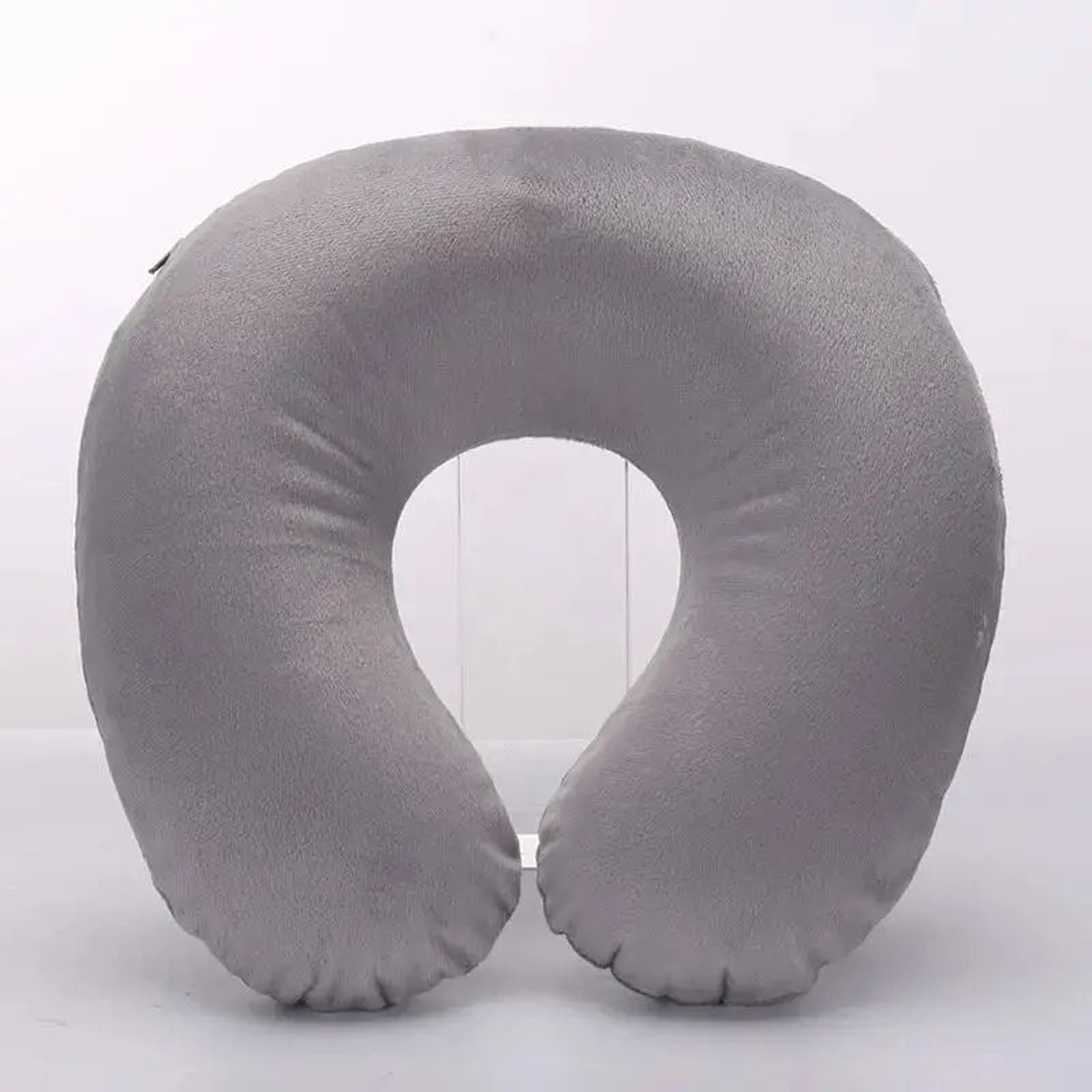 Inflatable U Shaped Travel Neck Pillow Gray 5