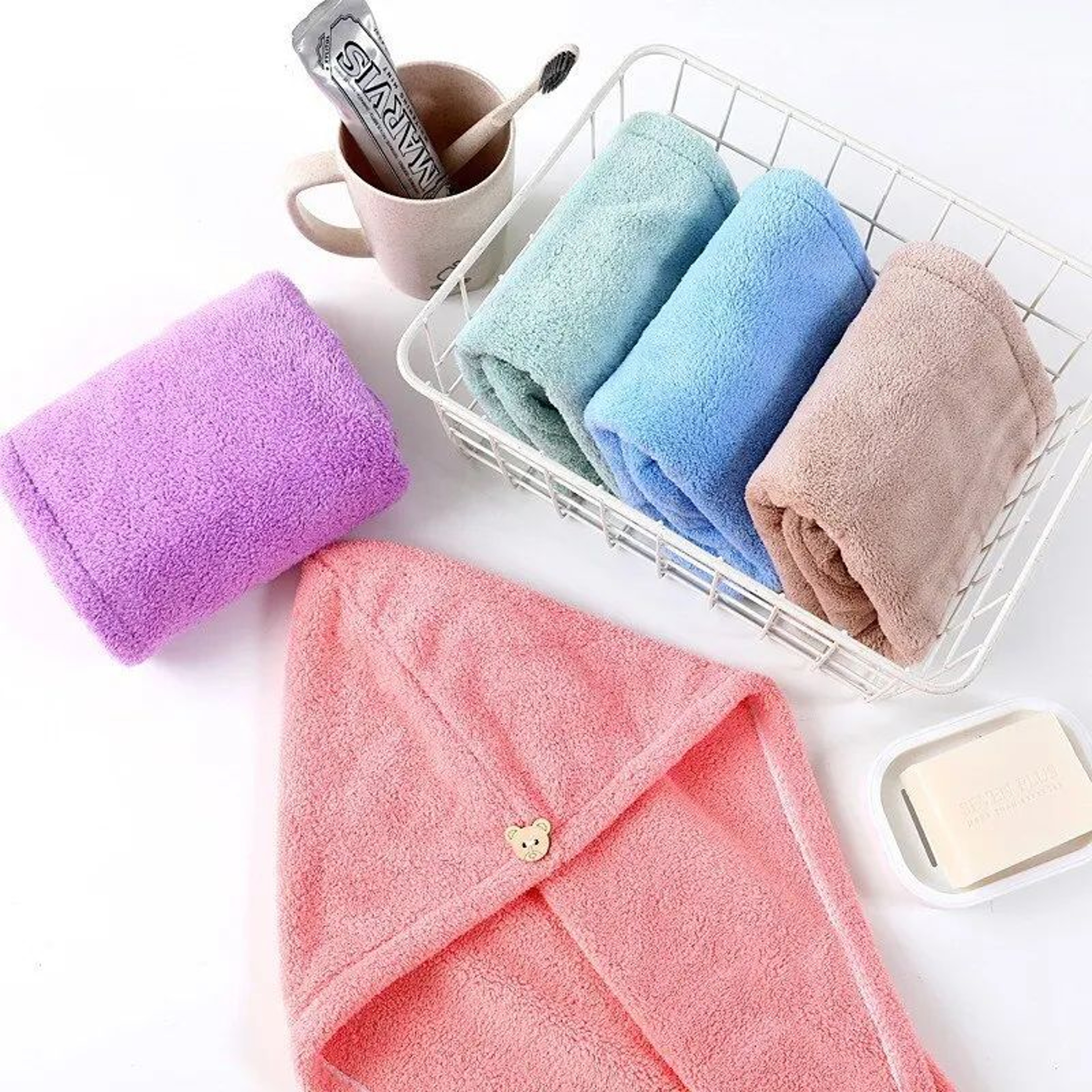 Microfiber Fast Dry Hair Wrap Towel 7