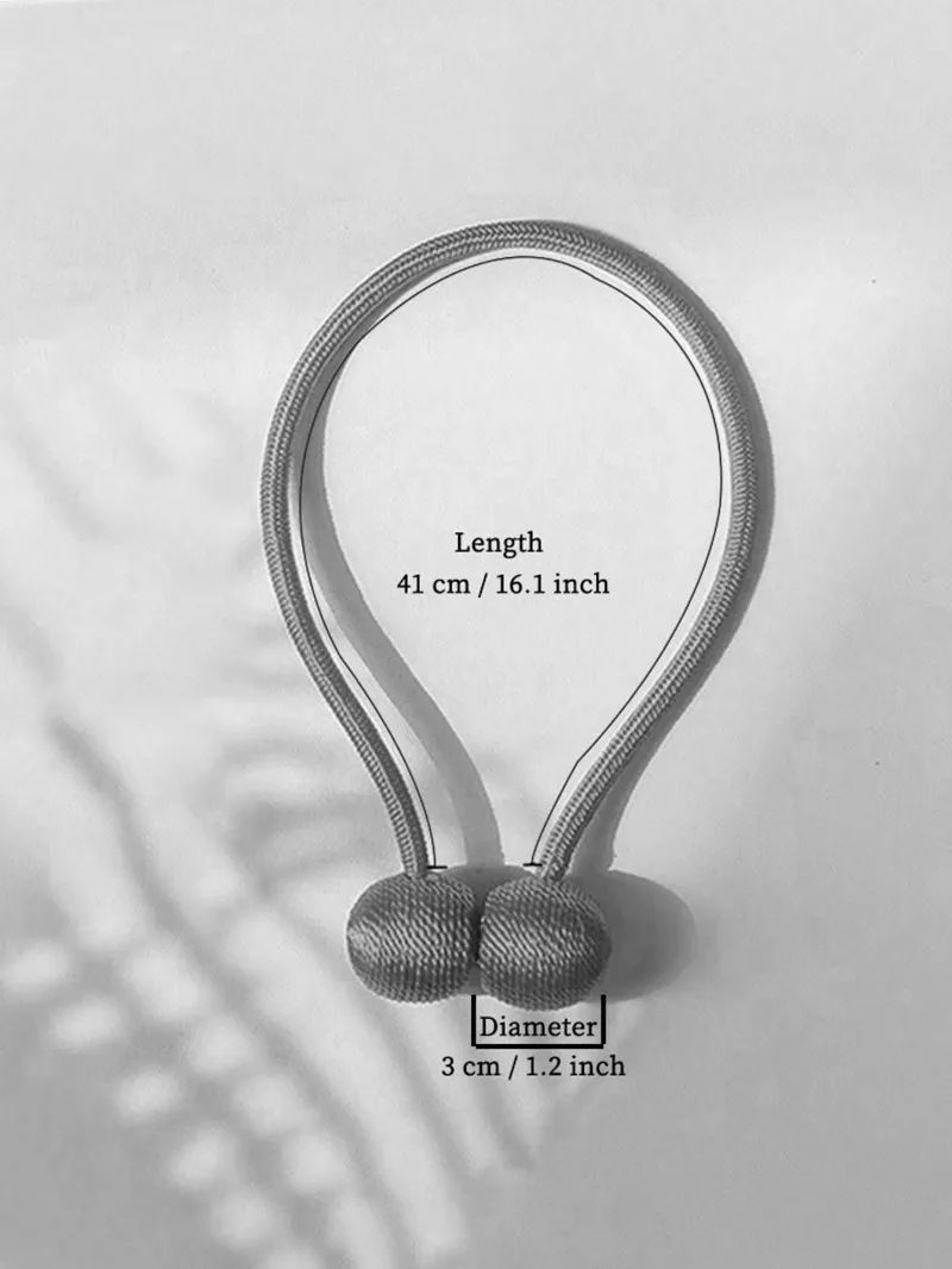 Magnetic Curtain Tieback Rope Set Gray 3