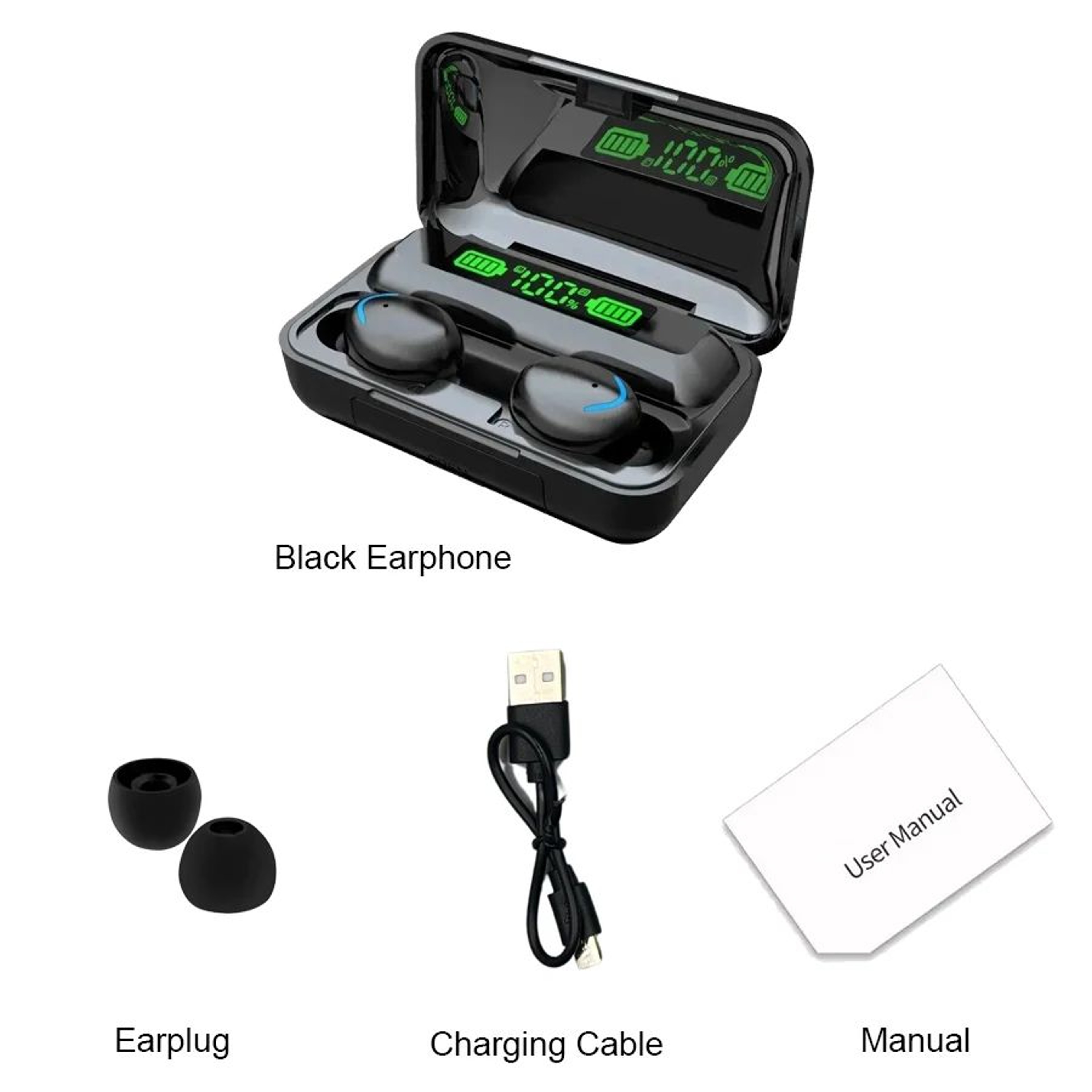 F9 Wireless Bluetooth Earbuds With Display 24