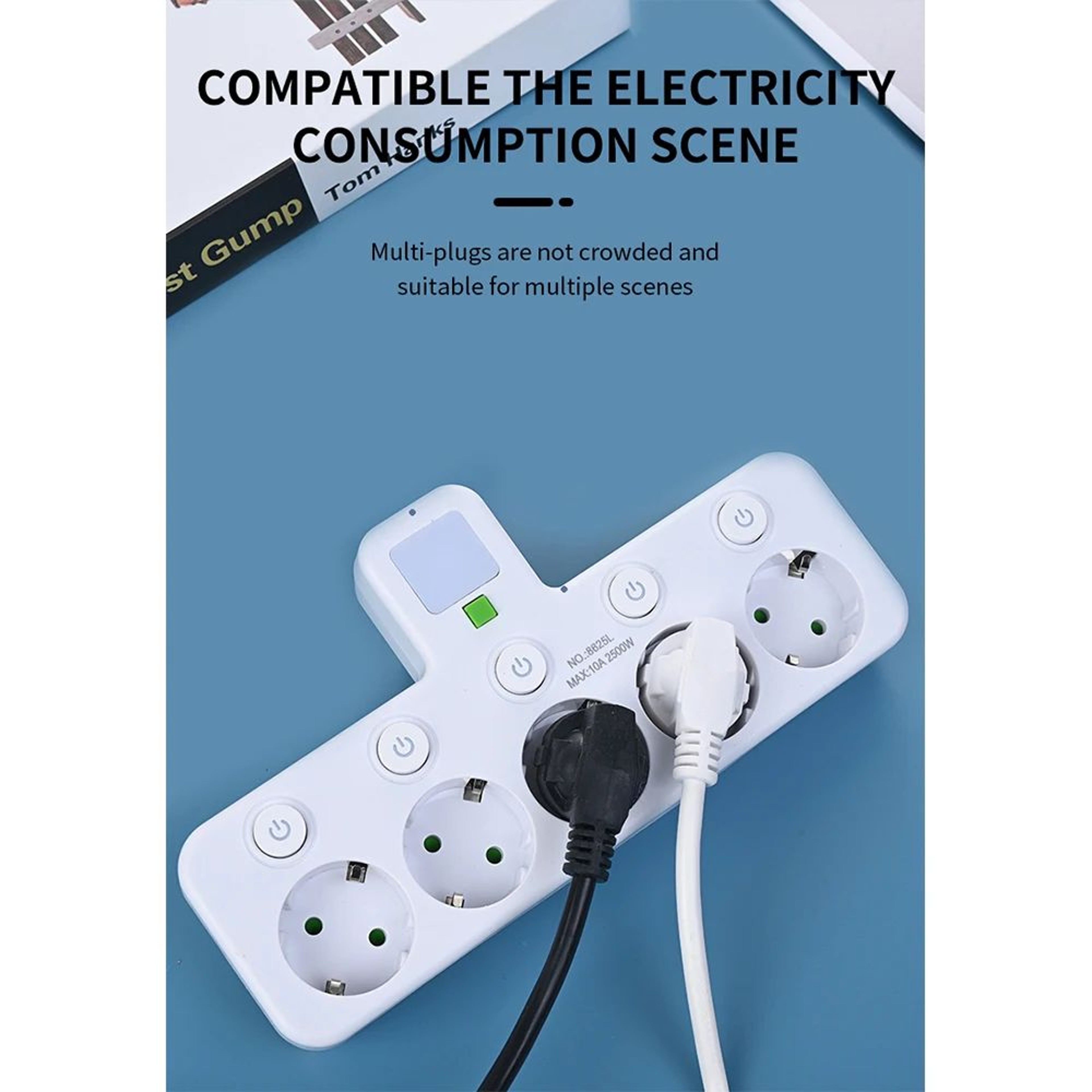 EU 4Socket Wall Power Outlet 1