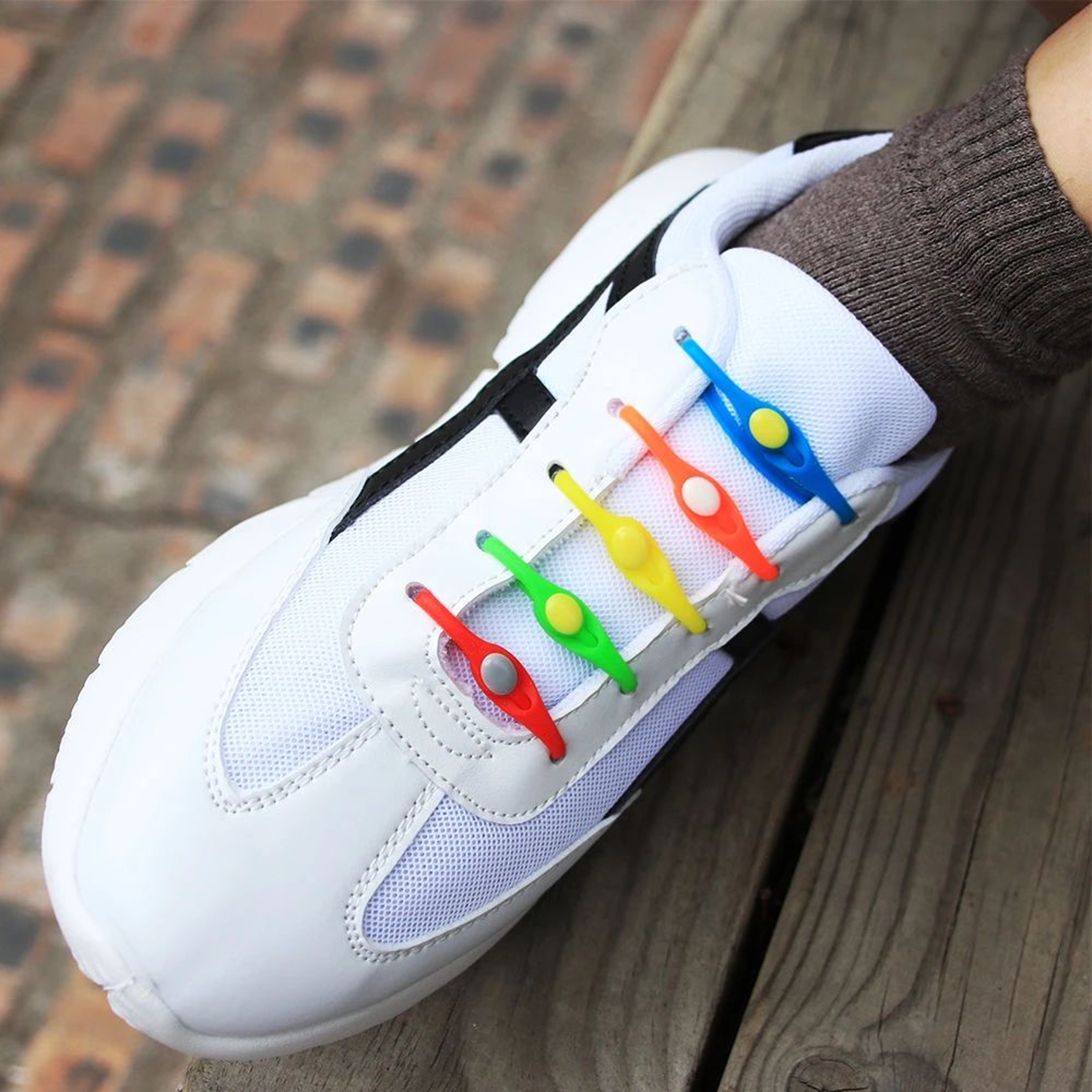 12 PCS NoTie Stretch Silicone Shoelaces 14