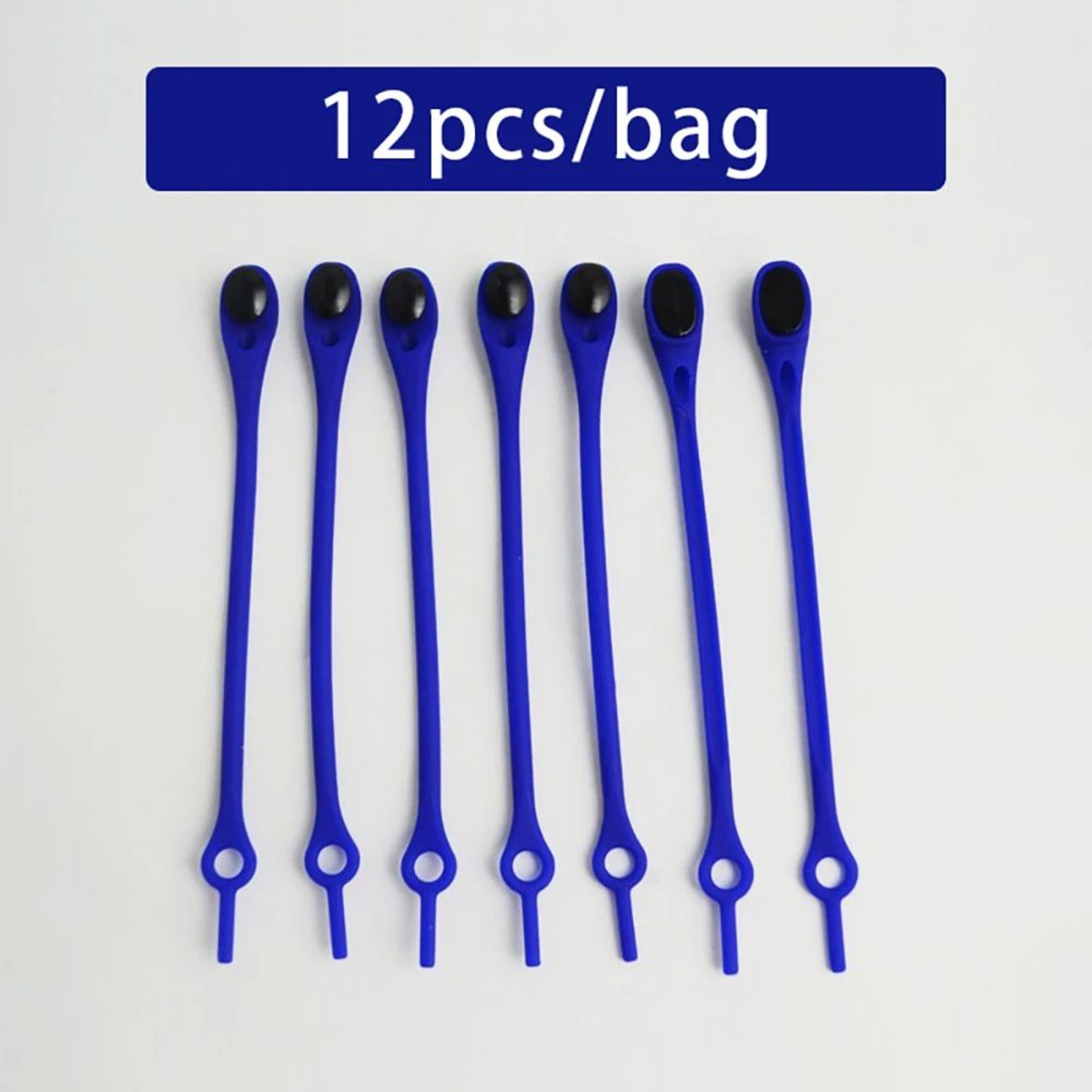 12 PCS NoTie Stretch Silicone Shoelaces 18