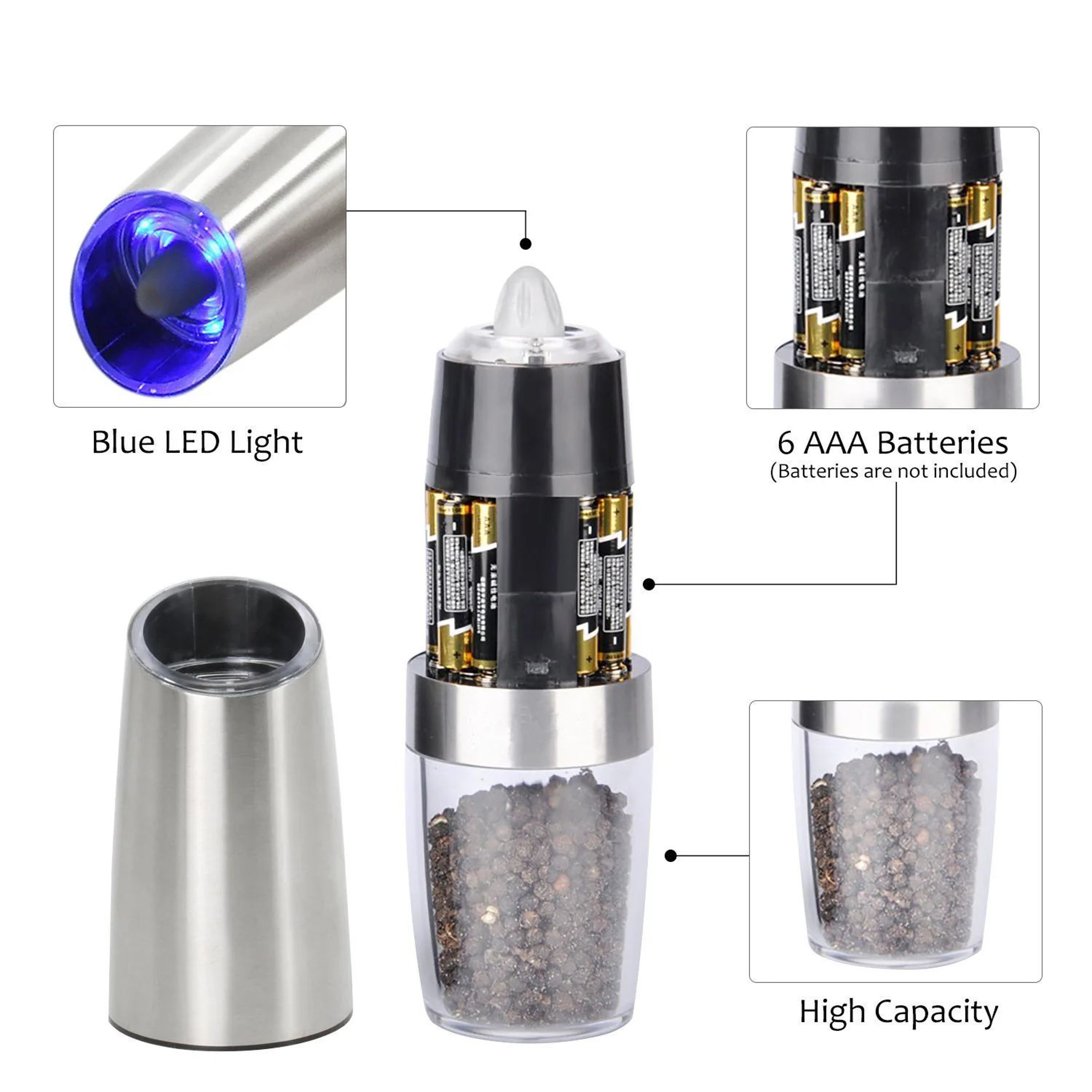 Electric Automatic Pepper And Spice Grinder 2