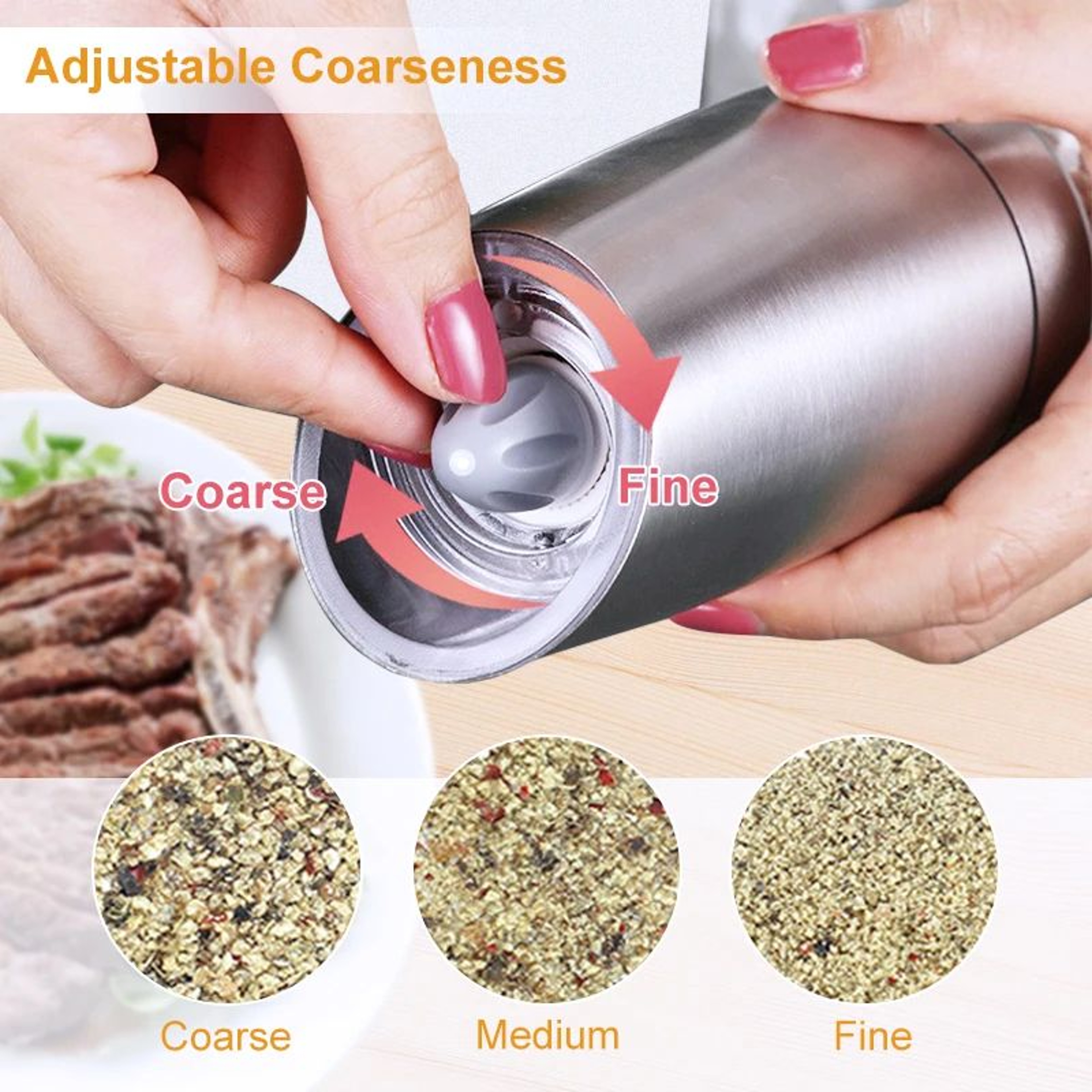 Electric Automatic Pepper And Spice Grinder 3