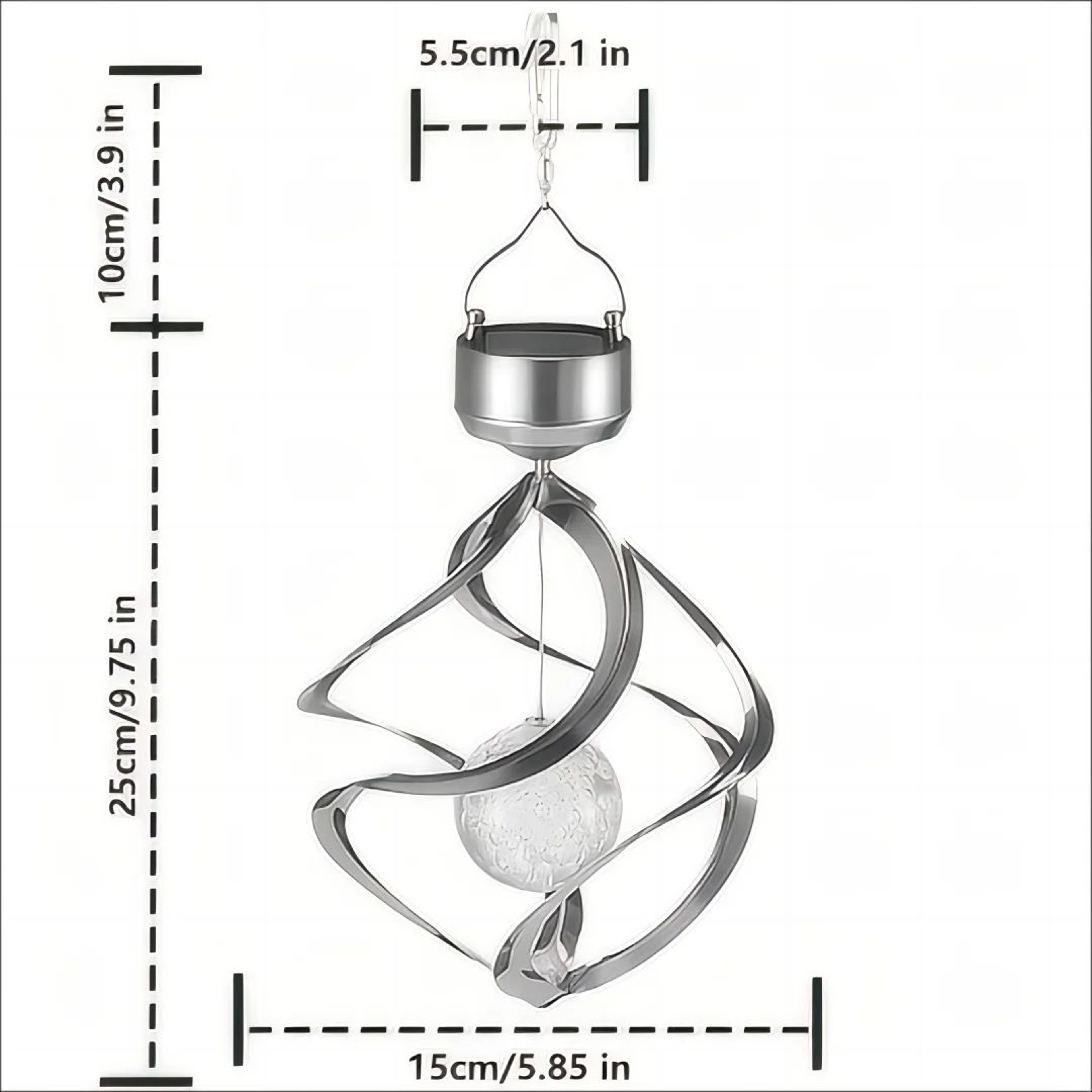 Solar Wind Chime Outdoor Garden Light 7