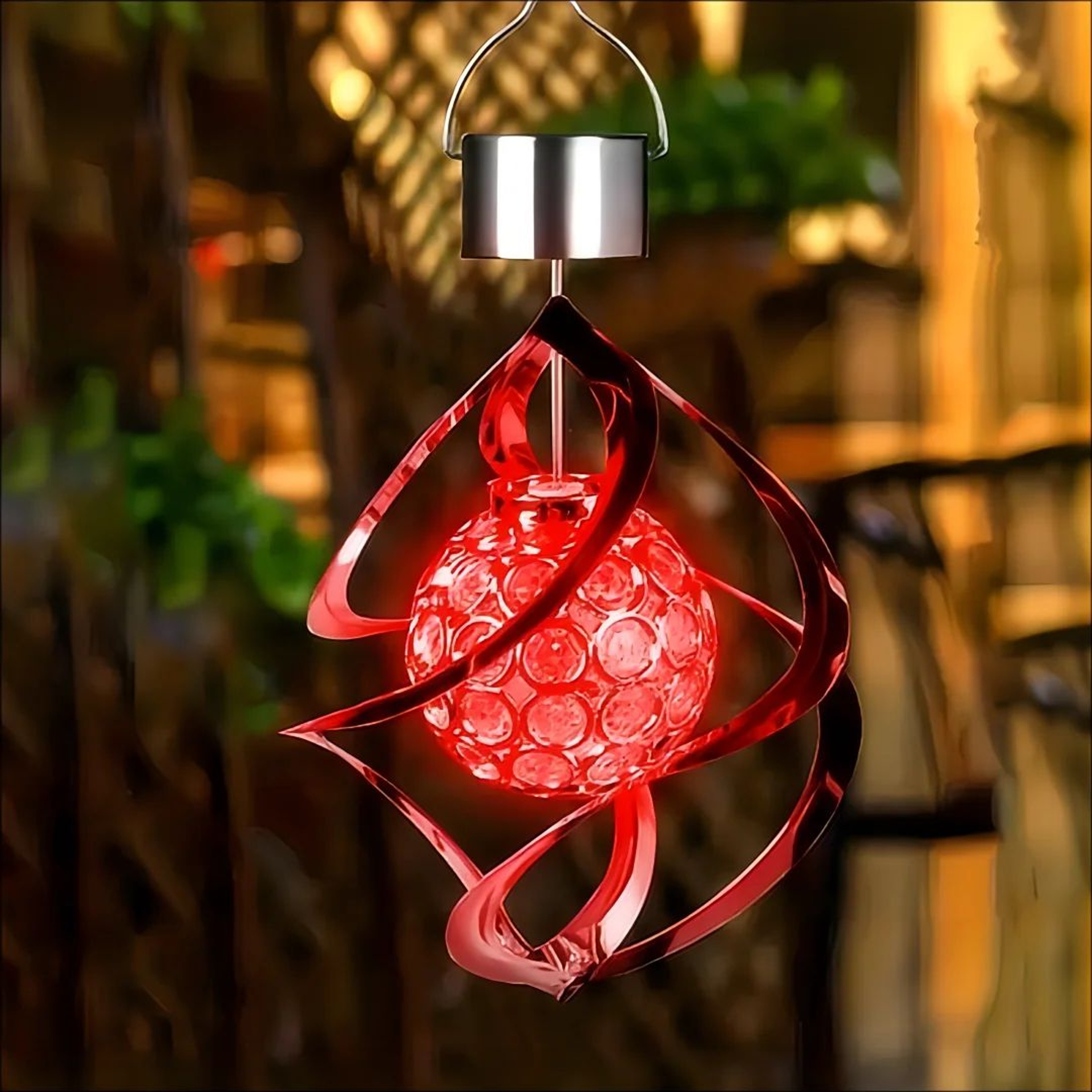 Solar Wind Chime Outdoor Garden Light 4