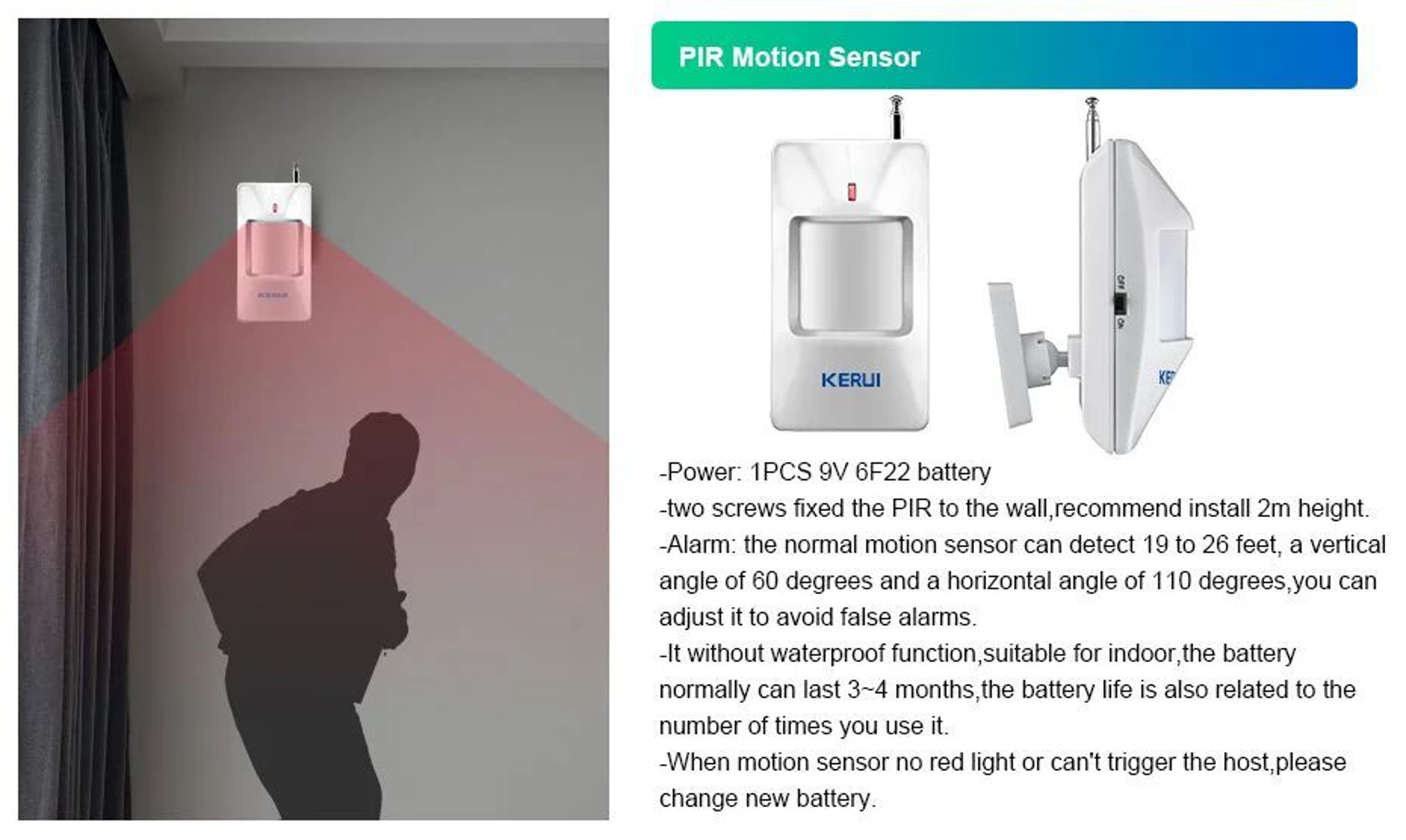 Wireless Motion Sensor Alarm 11