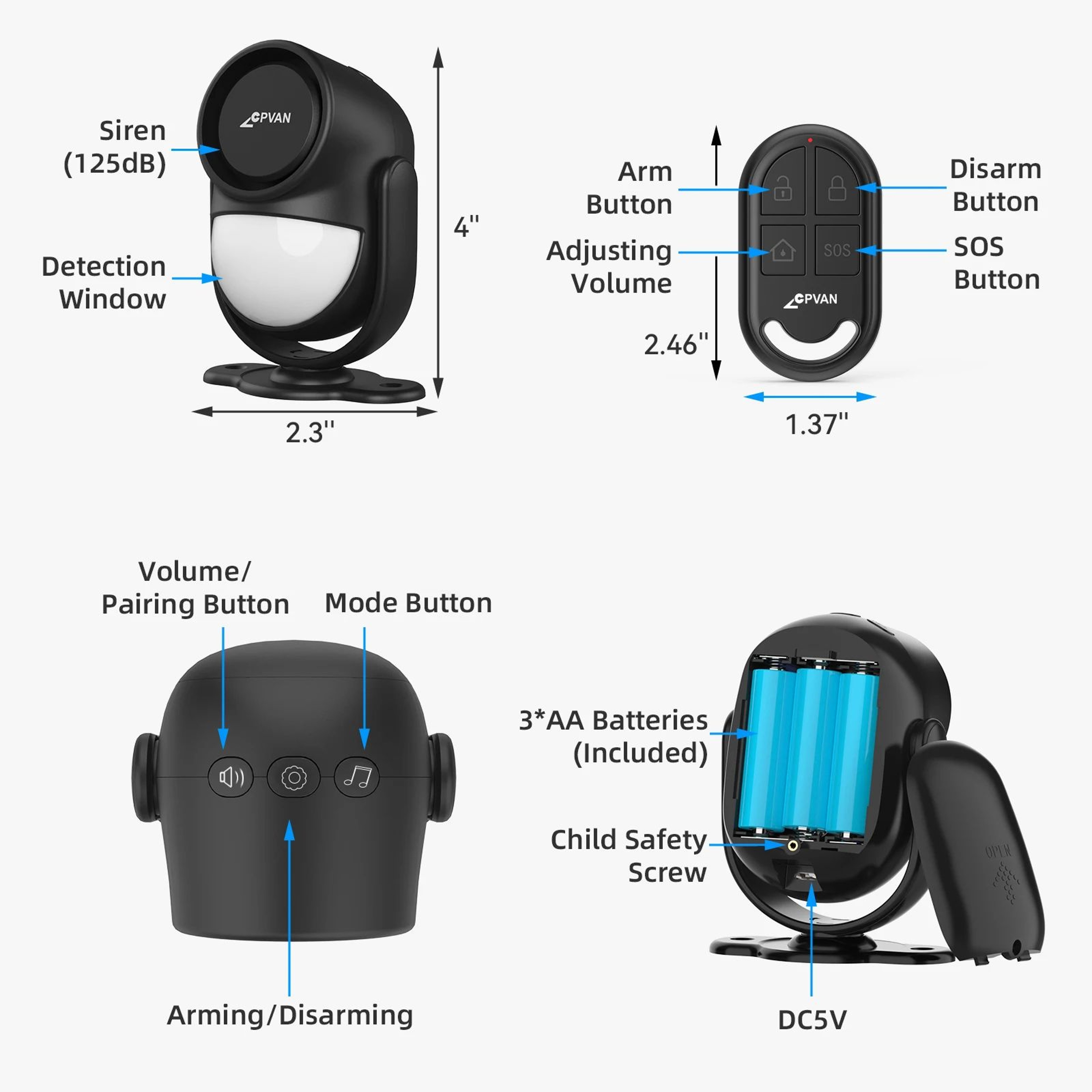 Wireless PIR Motion Alarm 6