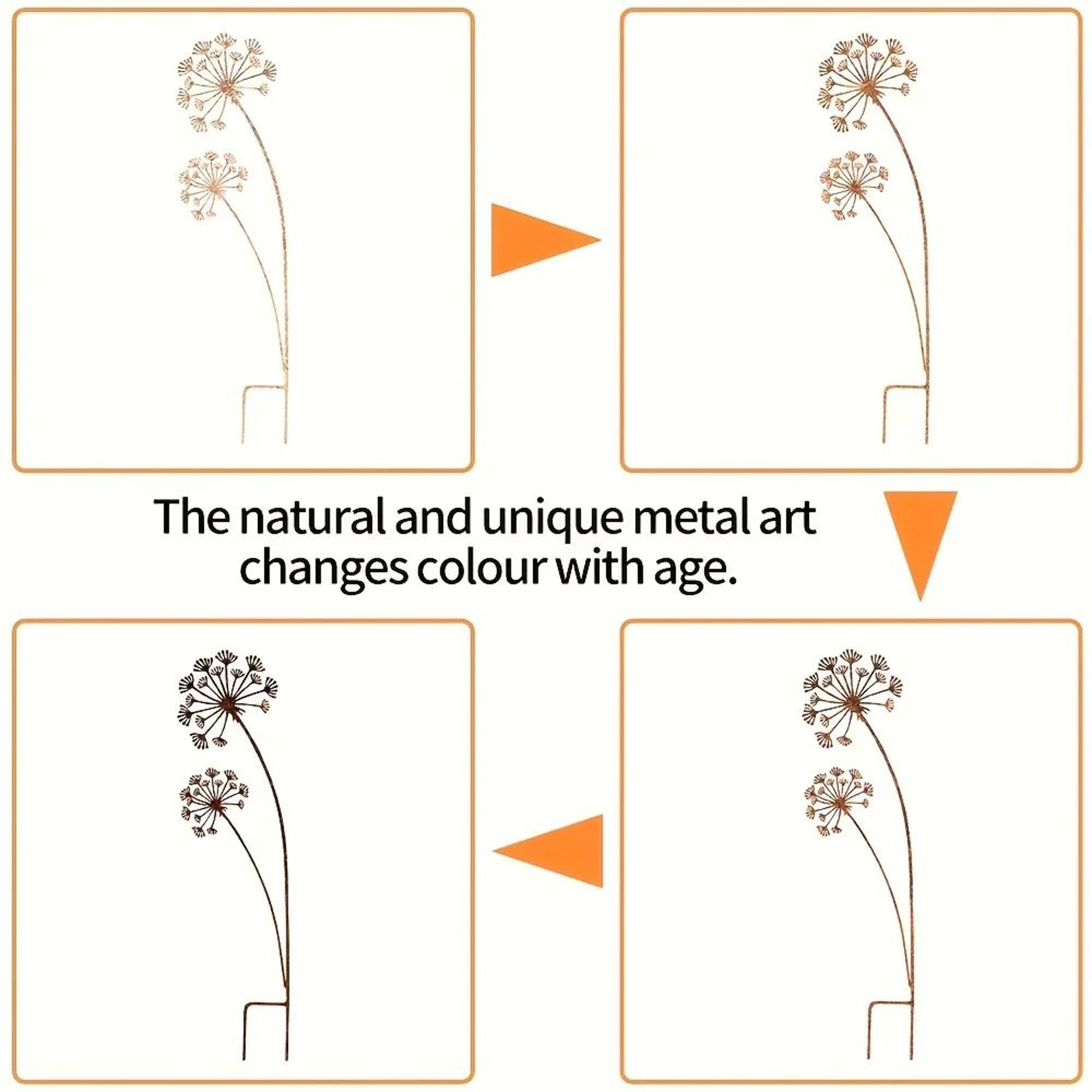 Metal Garden Decor Stake 4