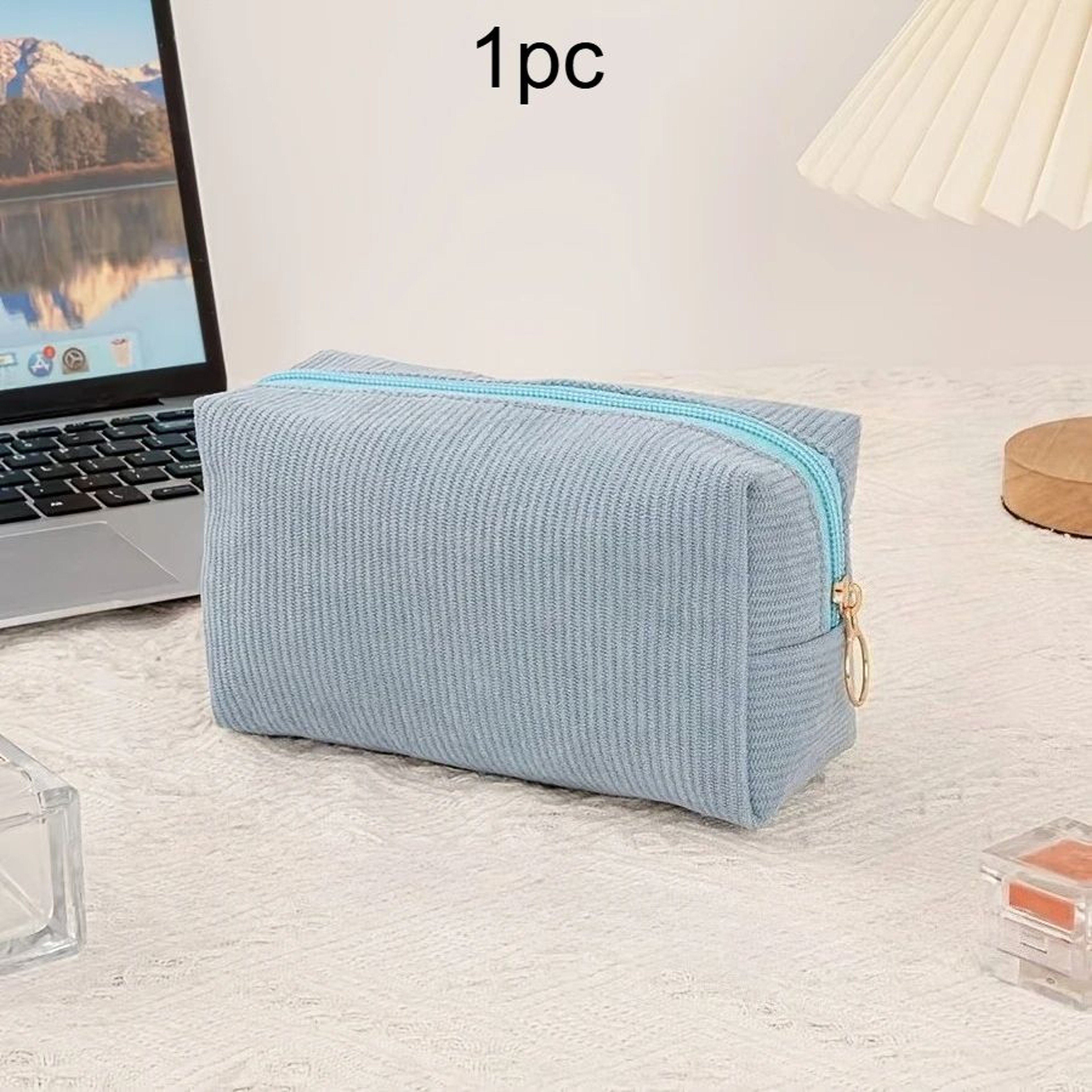 Corduroy Makeup Storage Bag Organizer 4