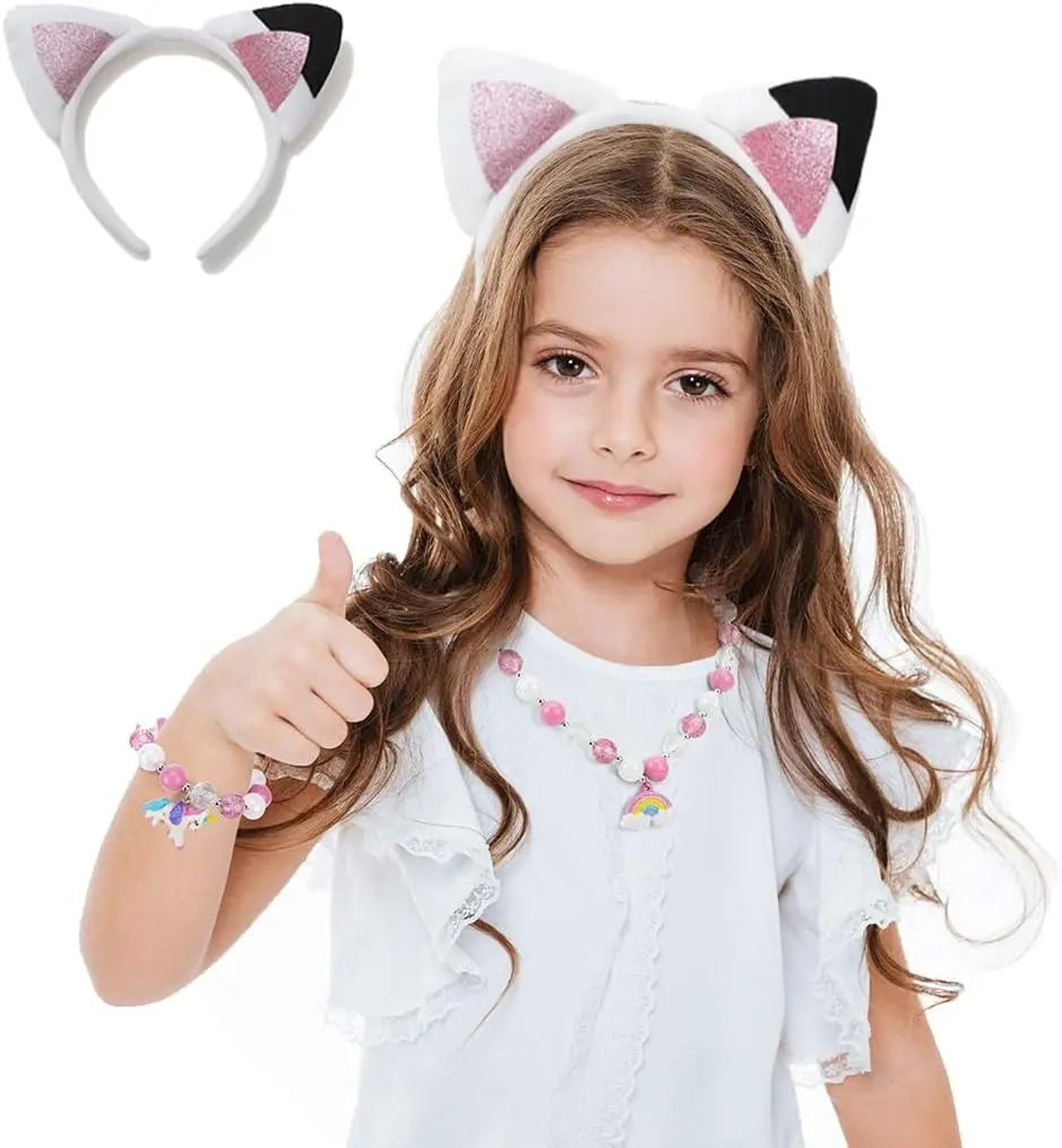 Pink Cat Party Headband 3