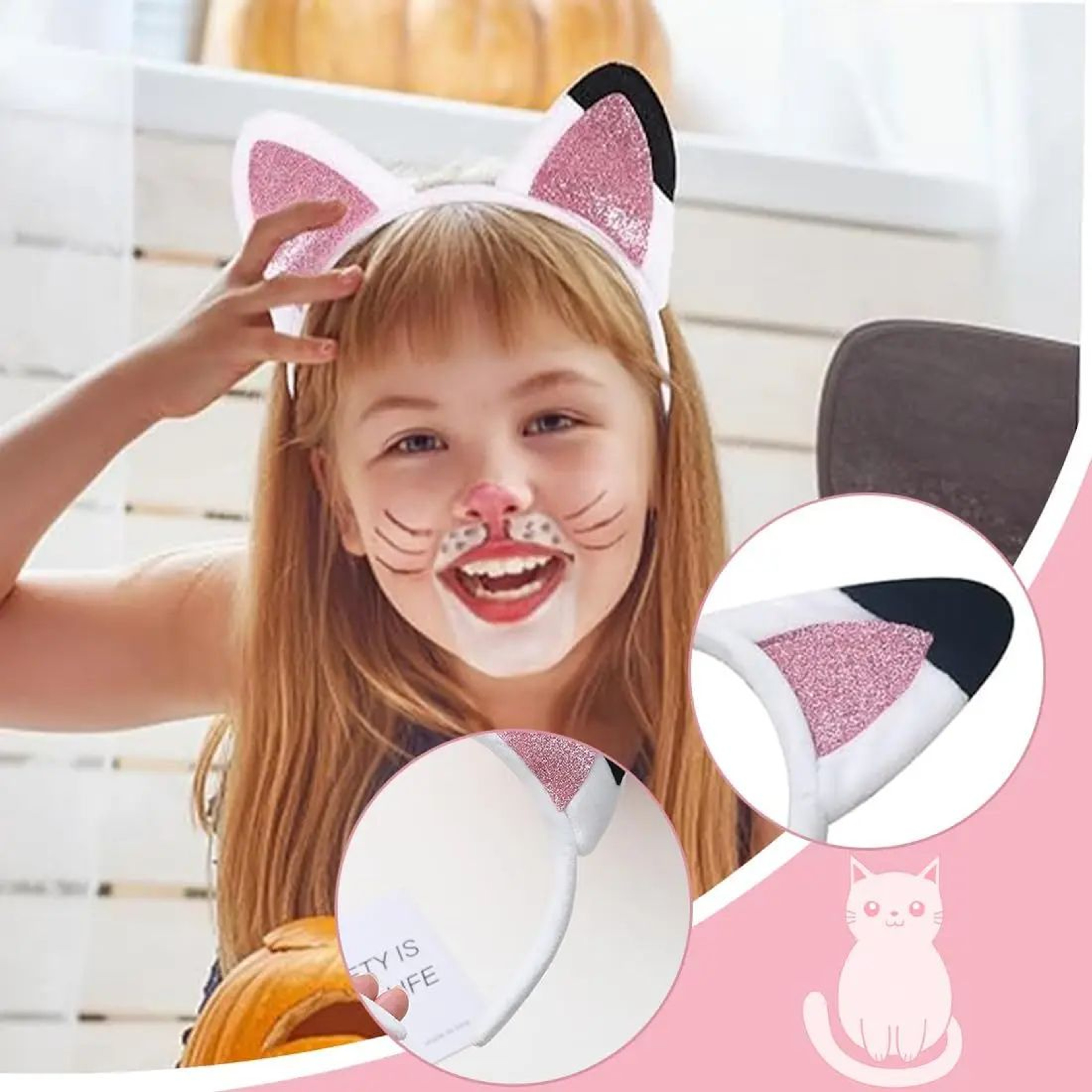 Pink Cat Party Headband 5