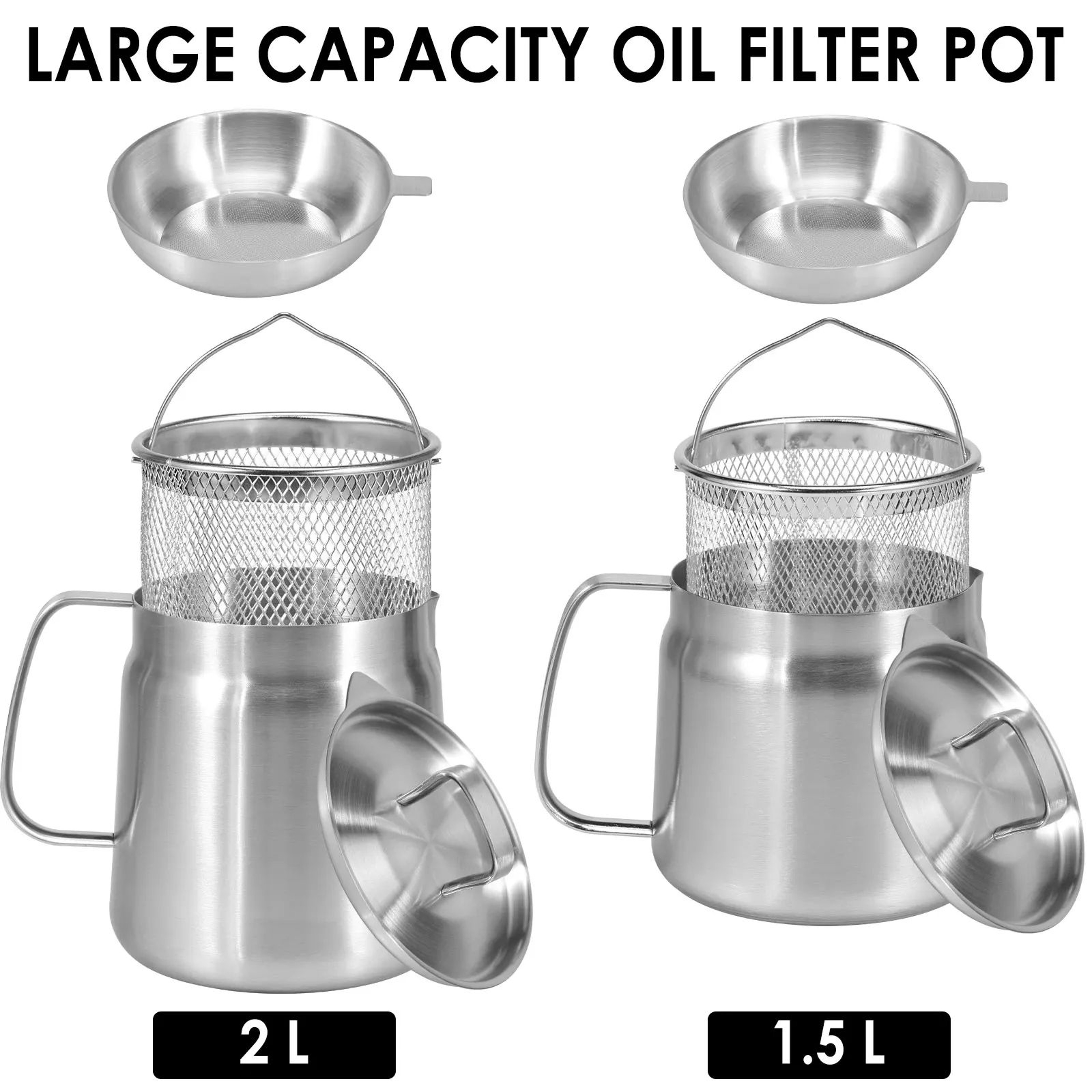 Stainless Steel Oil Strainer Pot 8