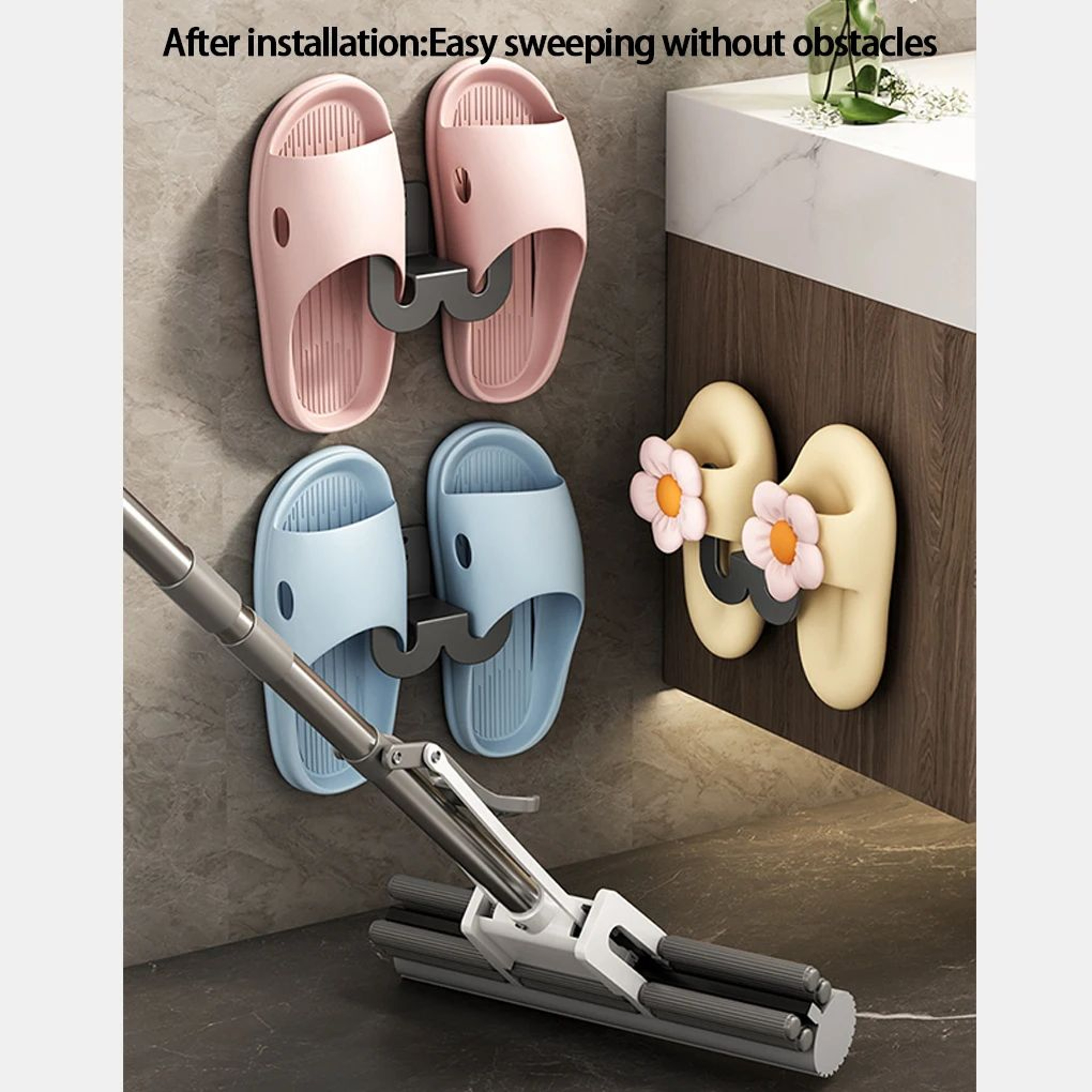 Wall Mounted Slipper Shoe Organizer 6