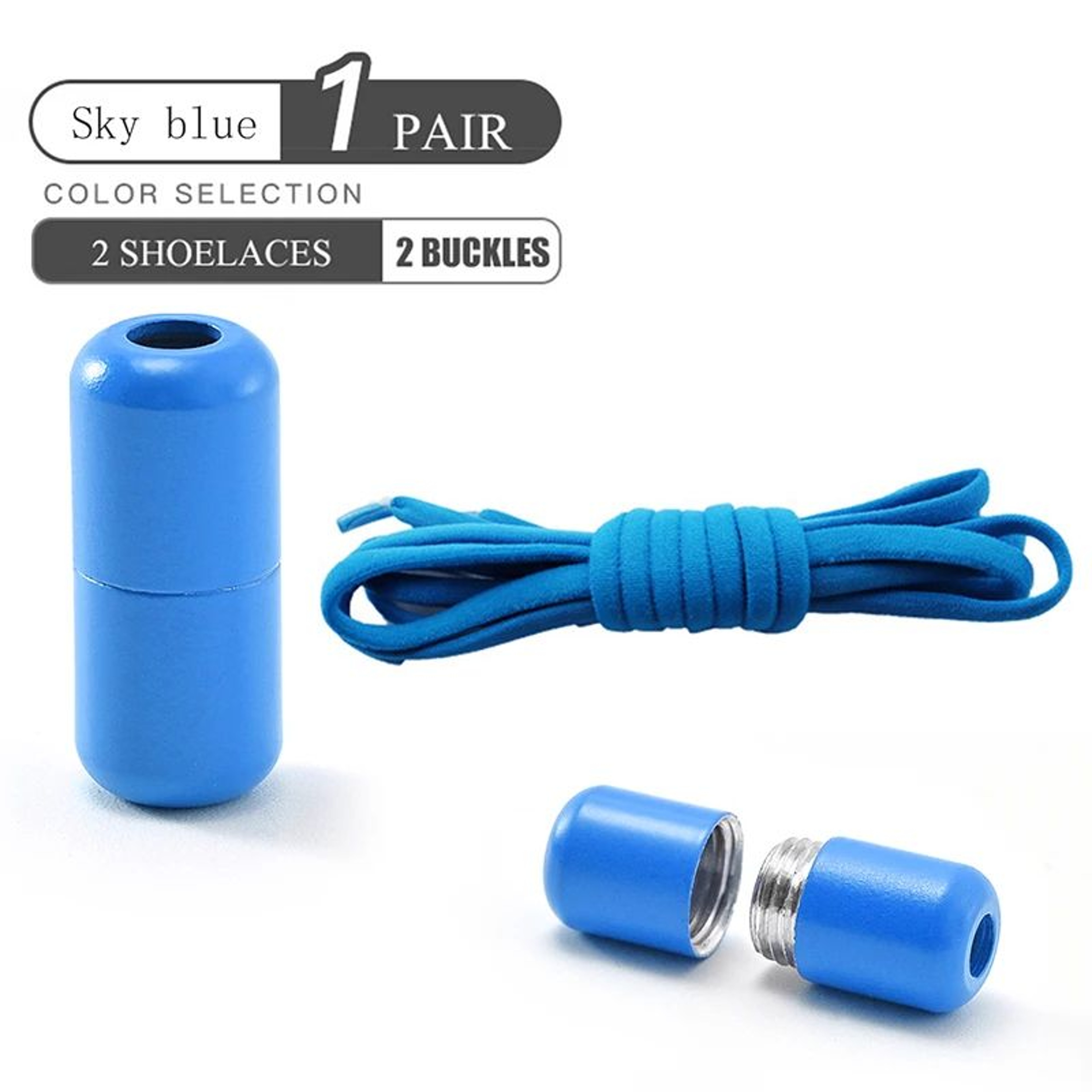 Elastic No Tie Shoelaces With Metal Lock 18