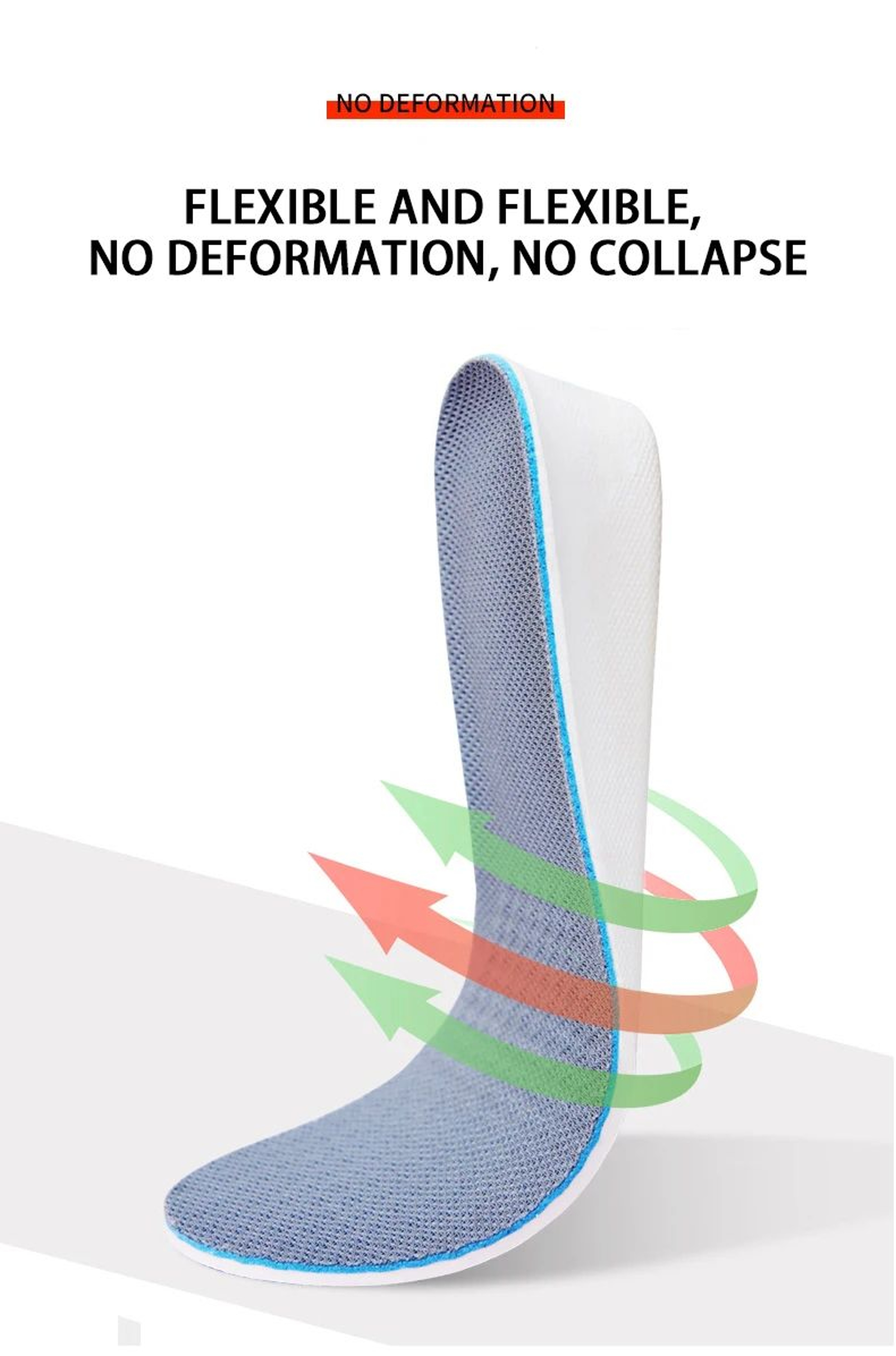 Invisible Height Increase Arch Support Insoles 9