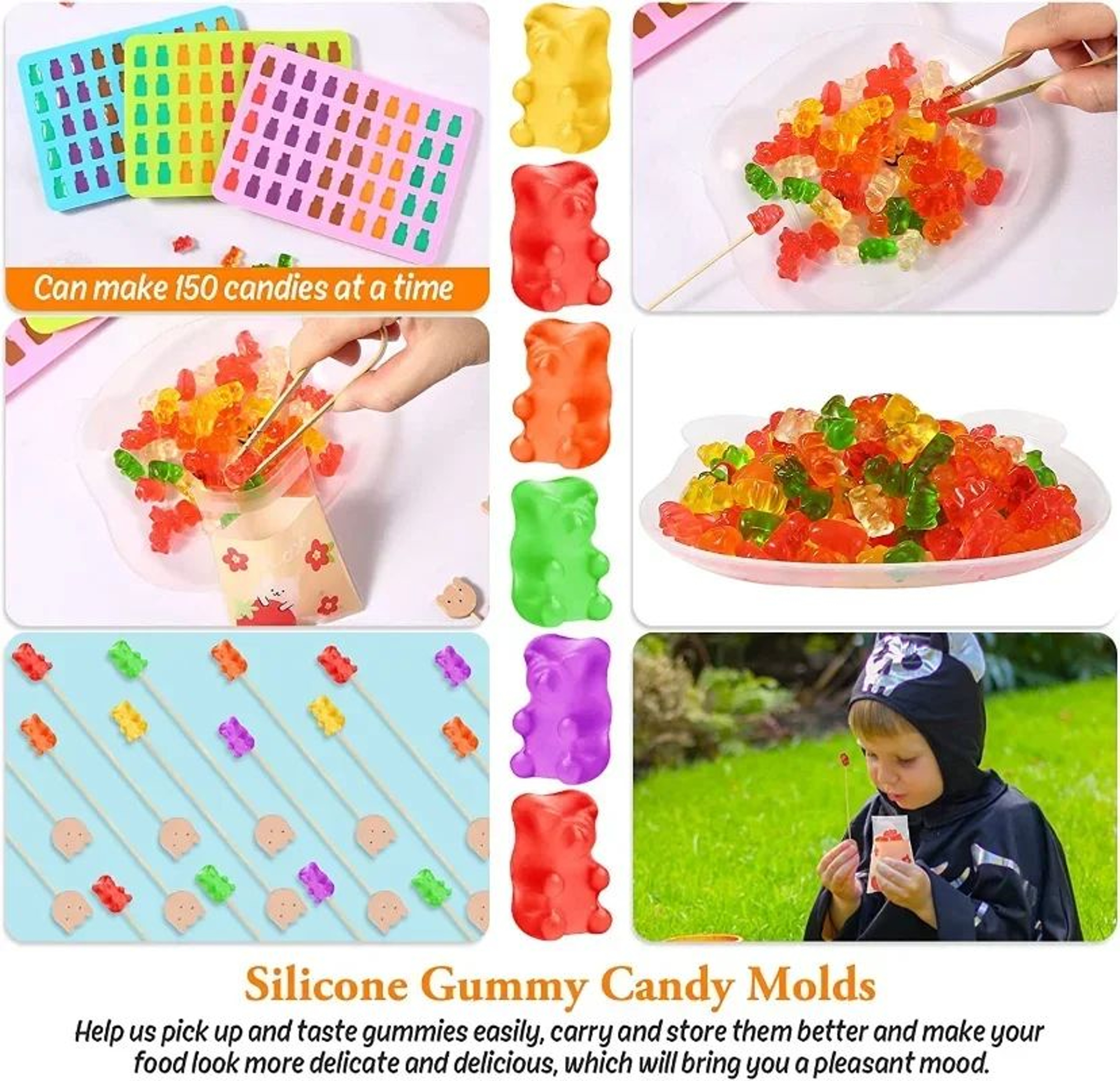 50 Grid Gummy Bear Silicone Mold 4