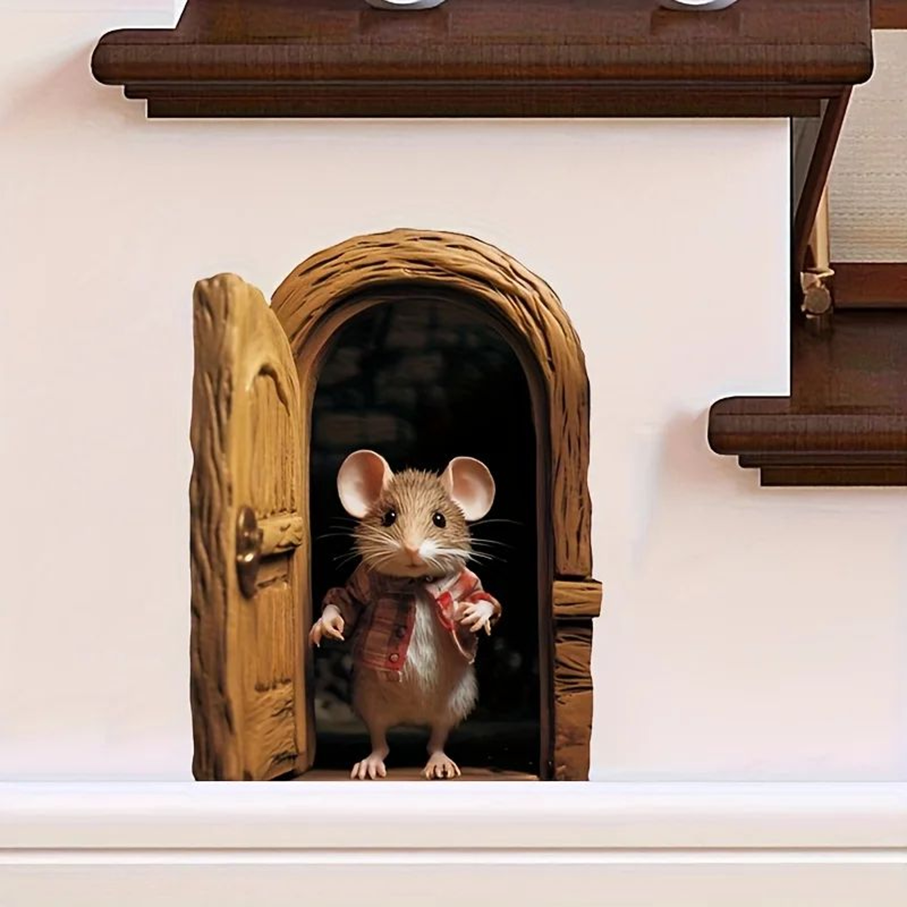 Mouse Hole Wall Sticker Decals Set 3