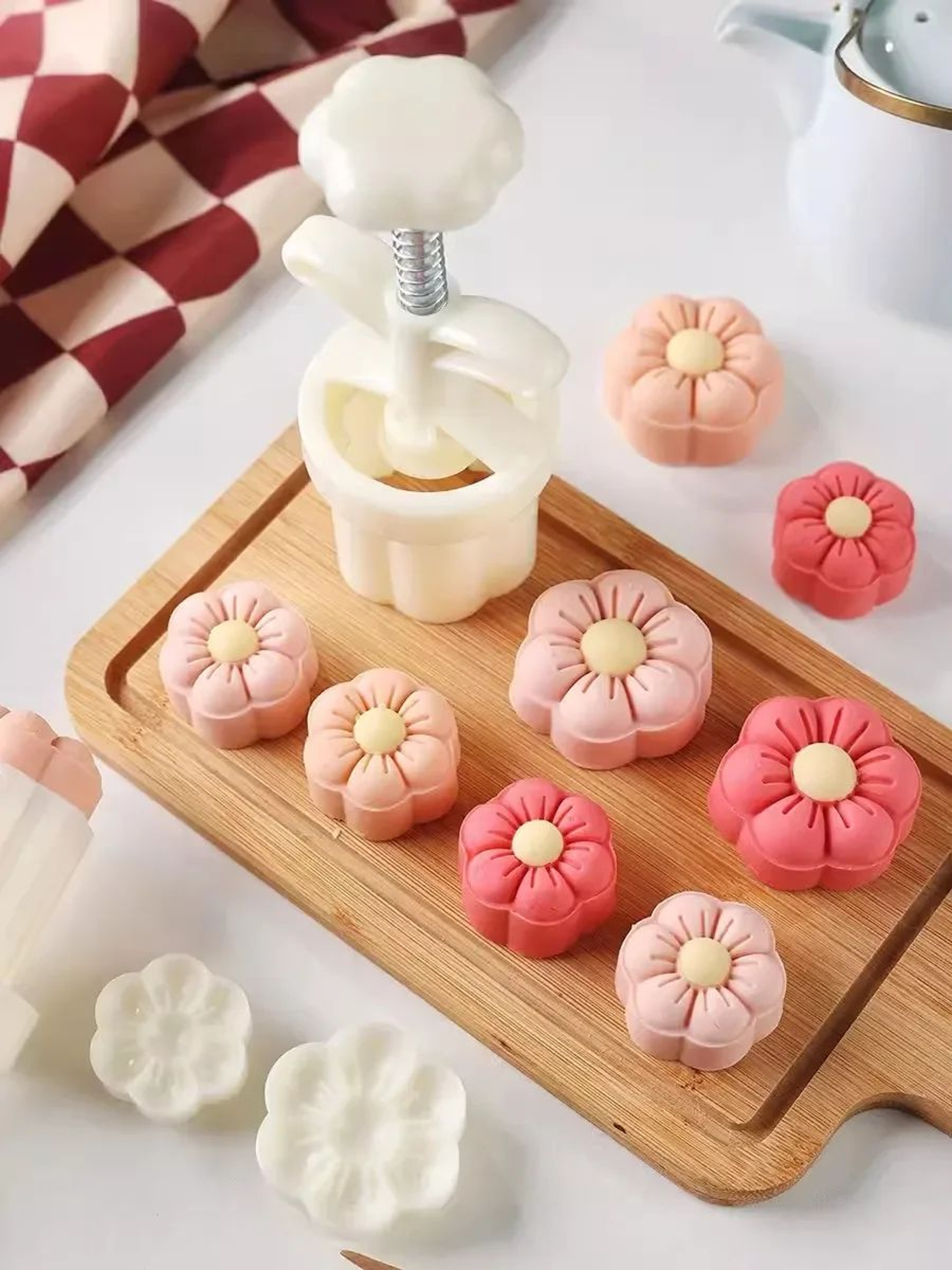 Flower Shape Mooncake Cookie Press Mold 1