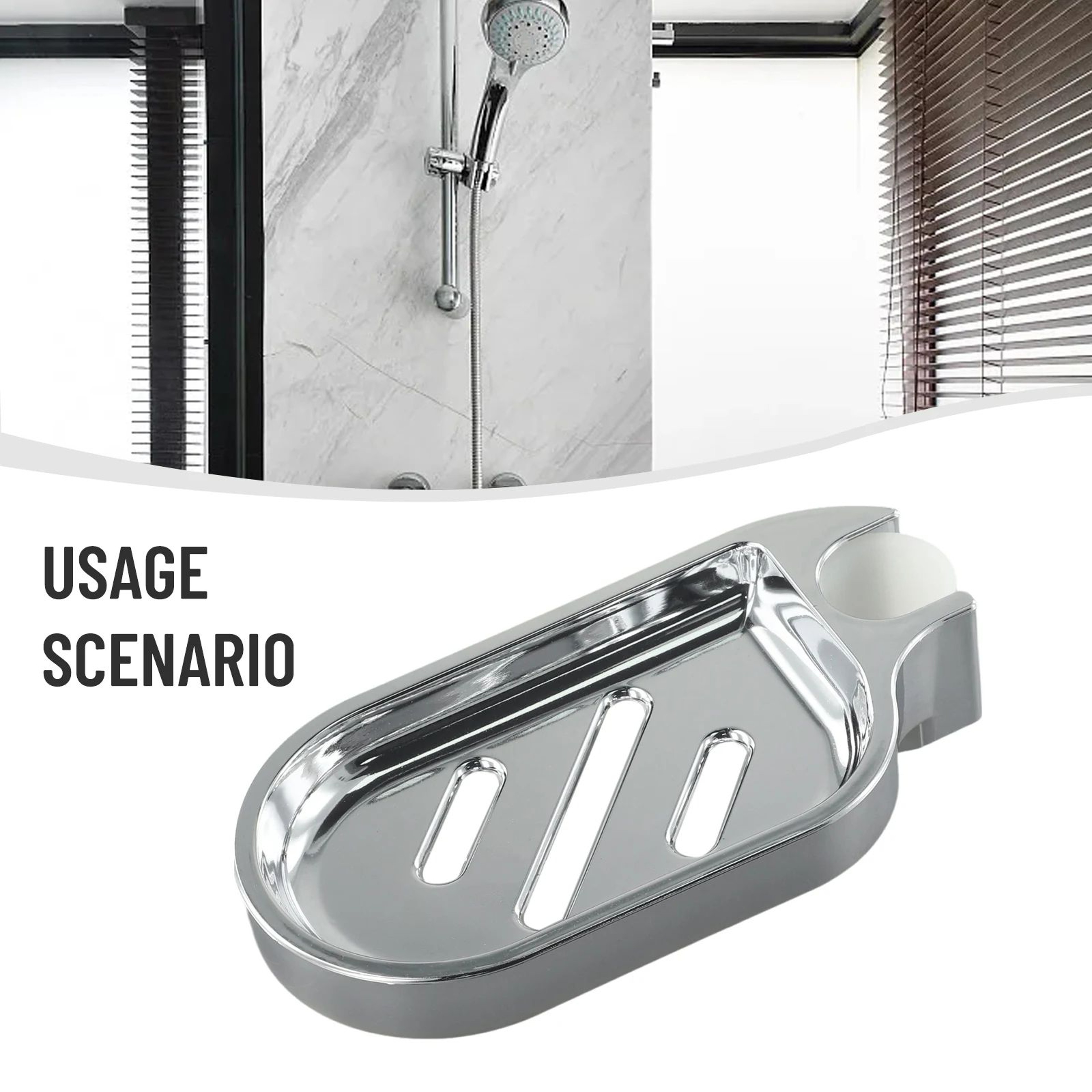 Liftable Wall Mounted Shower Soap Tray 7